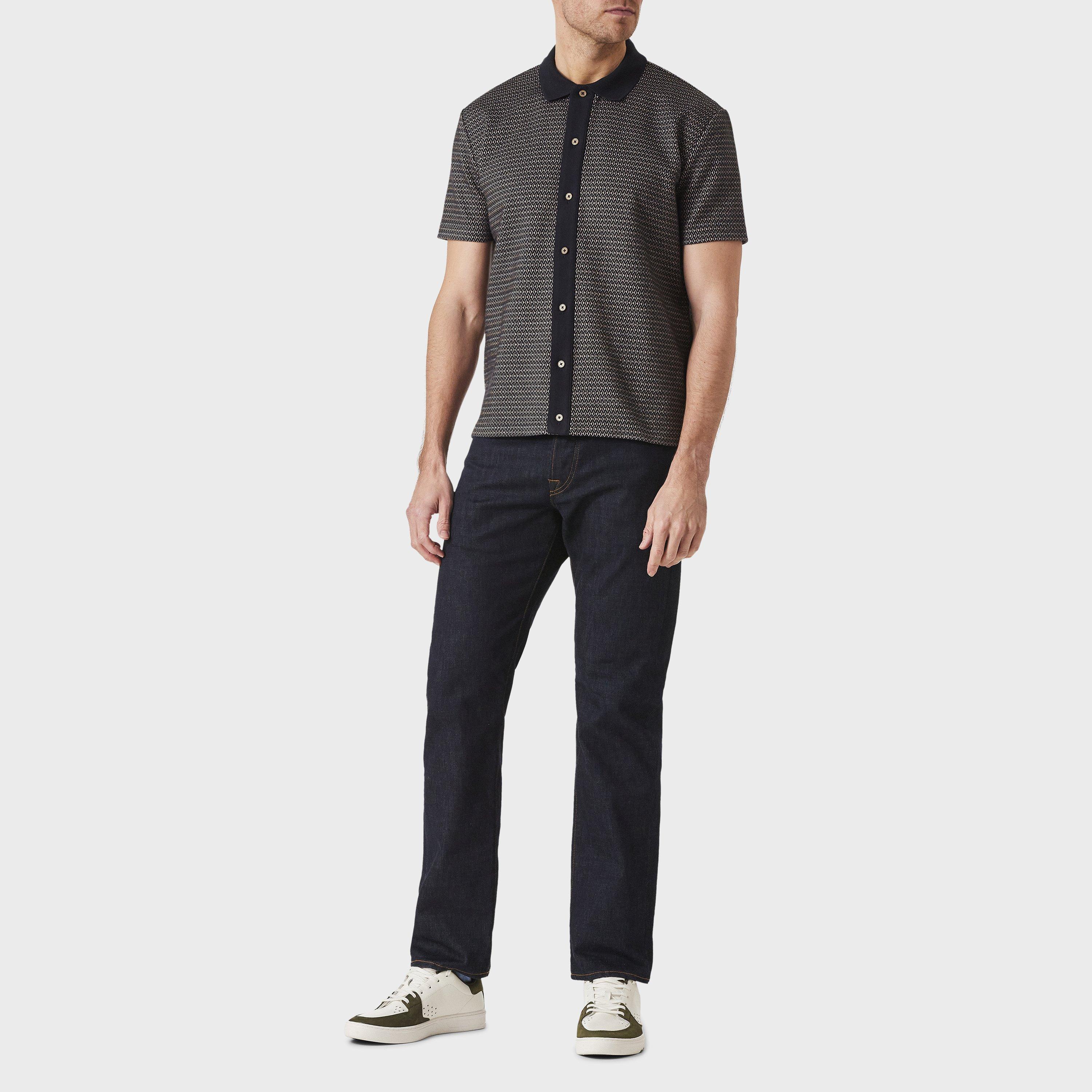 Blue 49 - PS Paul Smith - Men's Button-Front Short-Sleeve Patterned Shirt - 5