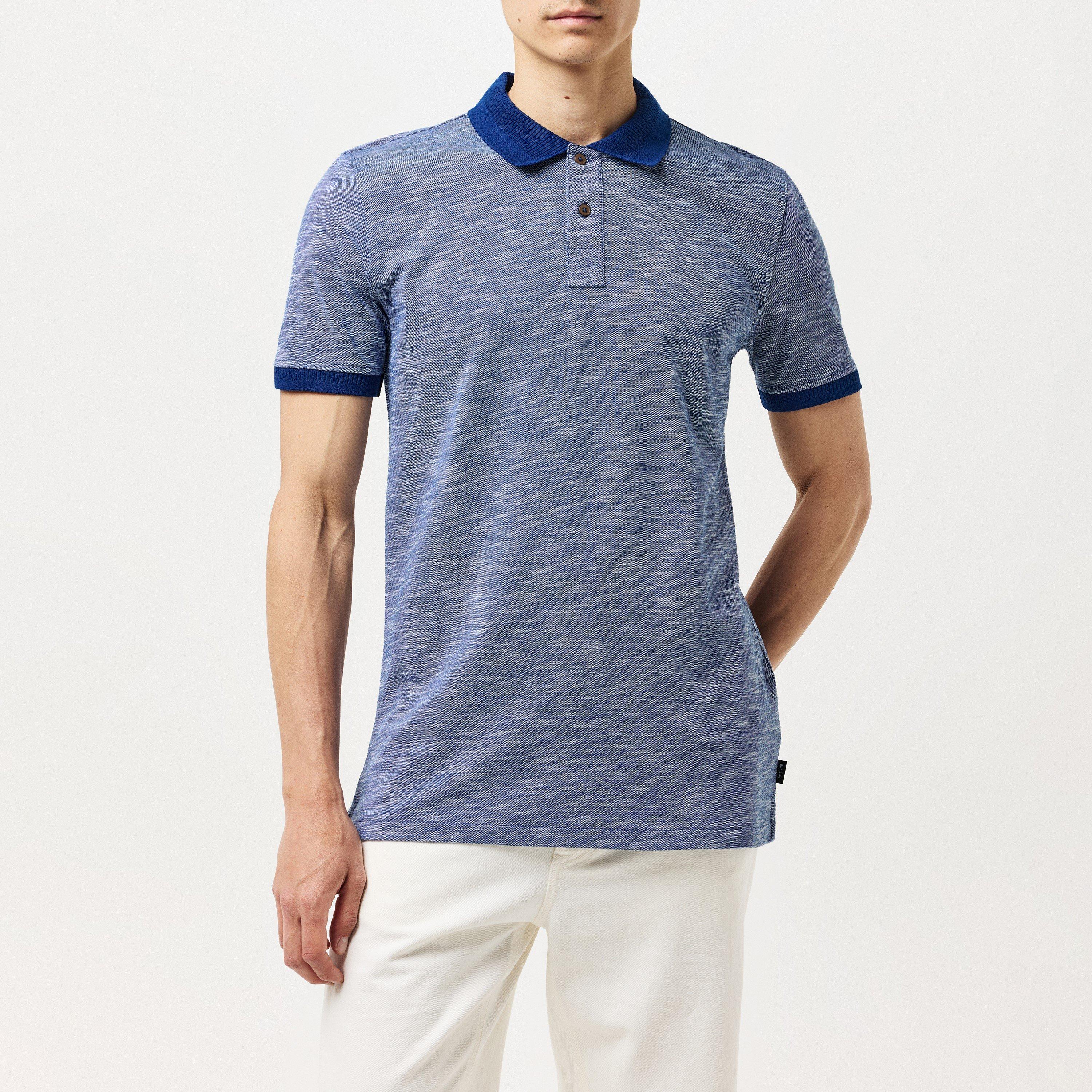 Blue 49 - PS Paul Smith - Men's Space Dye Short-Sleeve Polo Shirt - 2