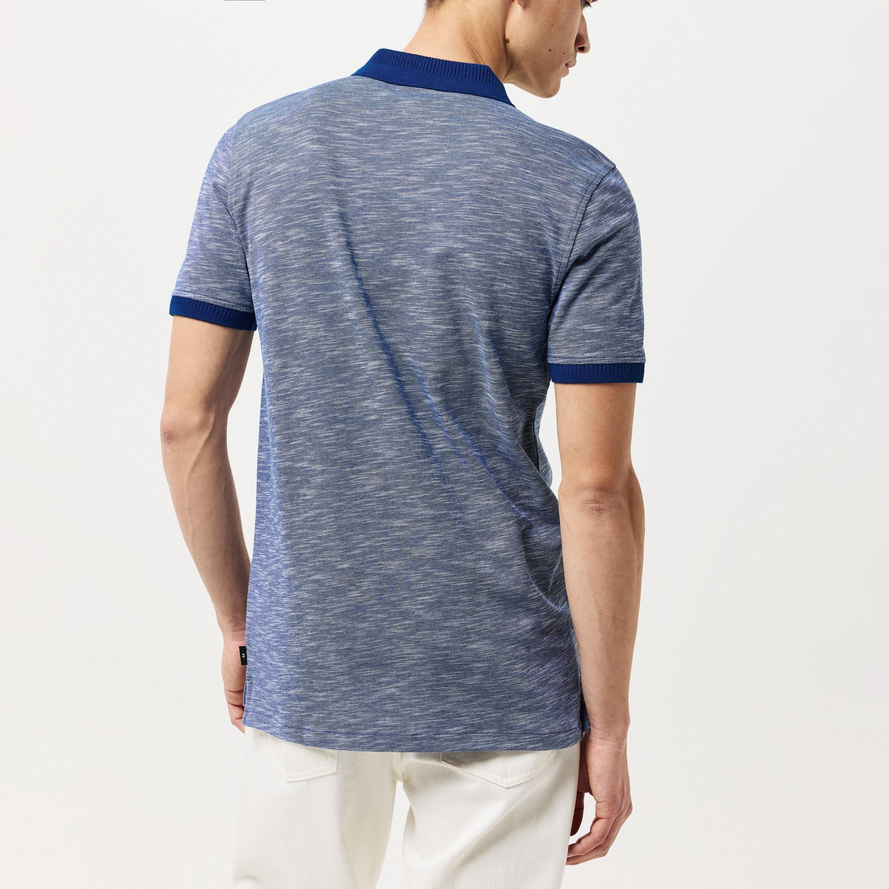 Blue 49 - PS Paul Smith - Men's Space Dye Short-Sleeve Polo Shirt - 3