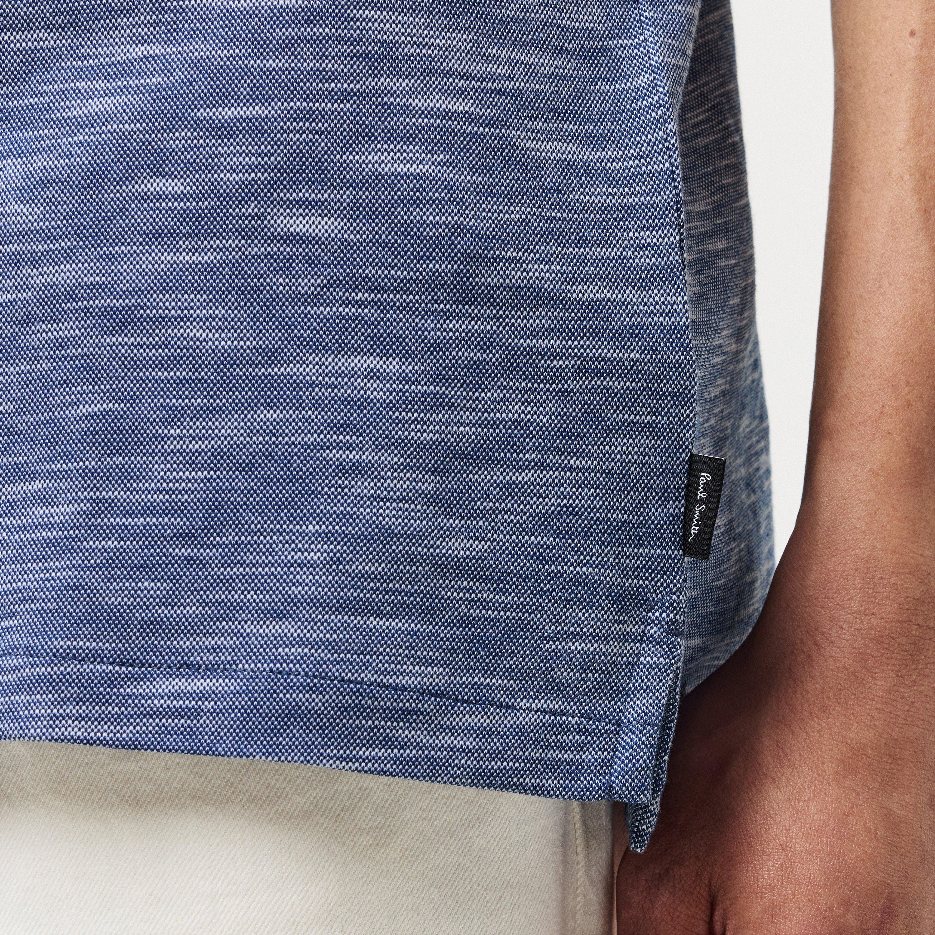 Blue 49 - PS Paul Smith - Men's Space Dye Short-Sleeve Polo Shirt - 4