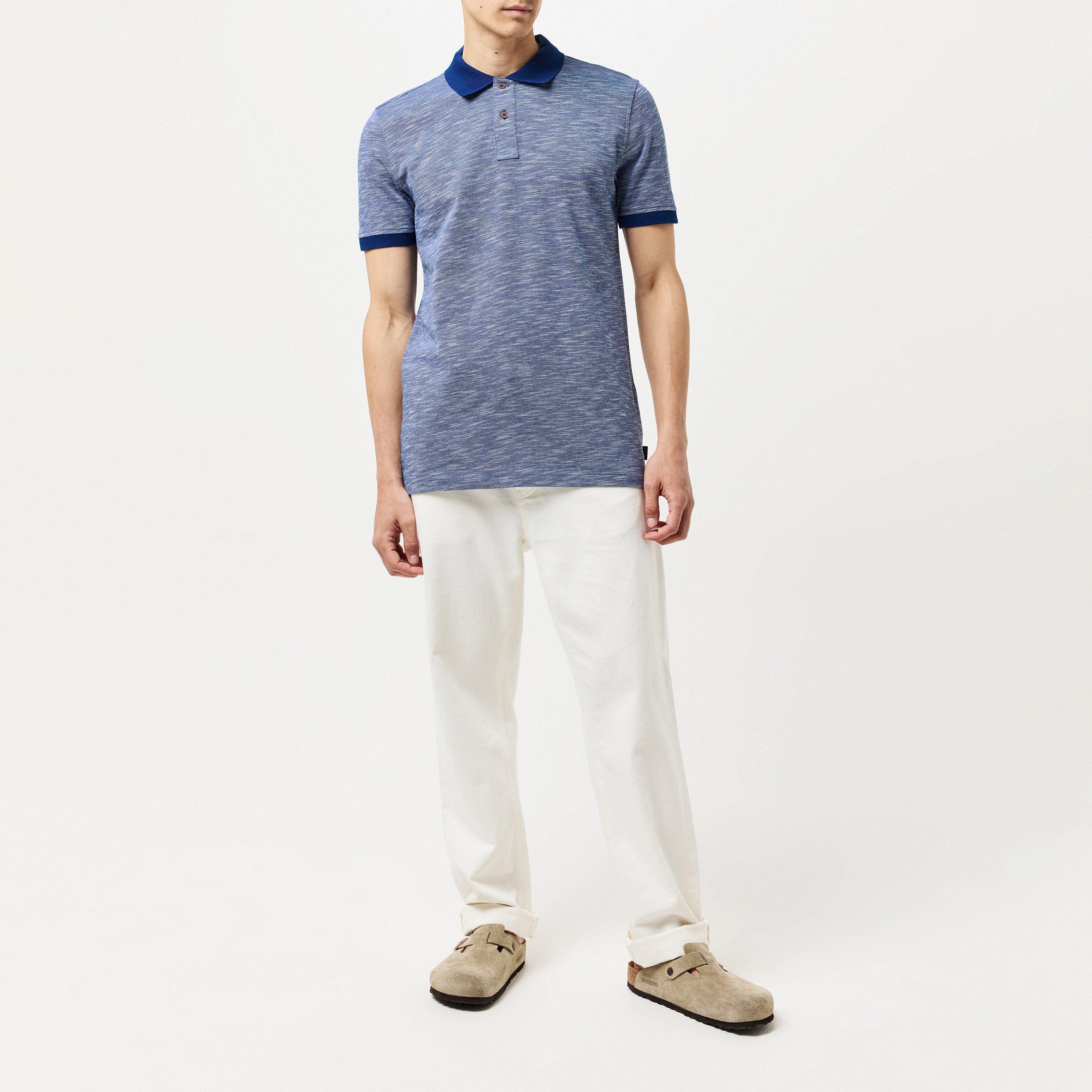Blue 49 - PS Paul Smith - Men's Space Dye Short-Sleeve Polo Shirt - 5
