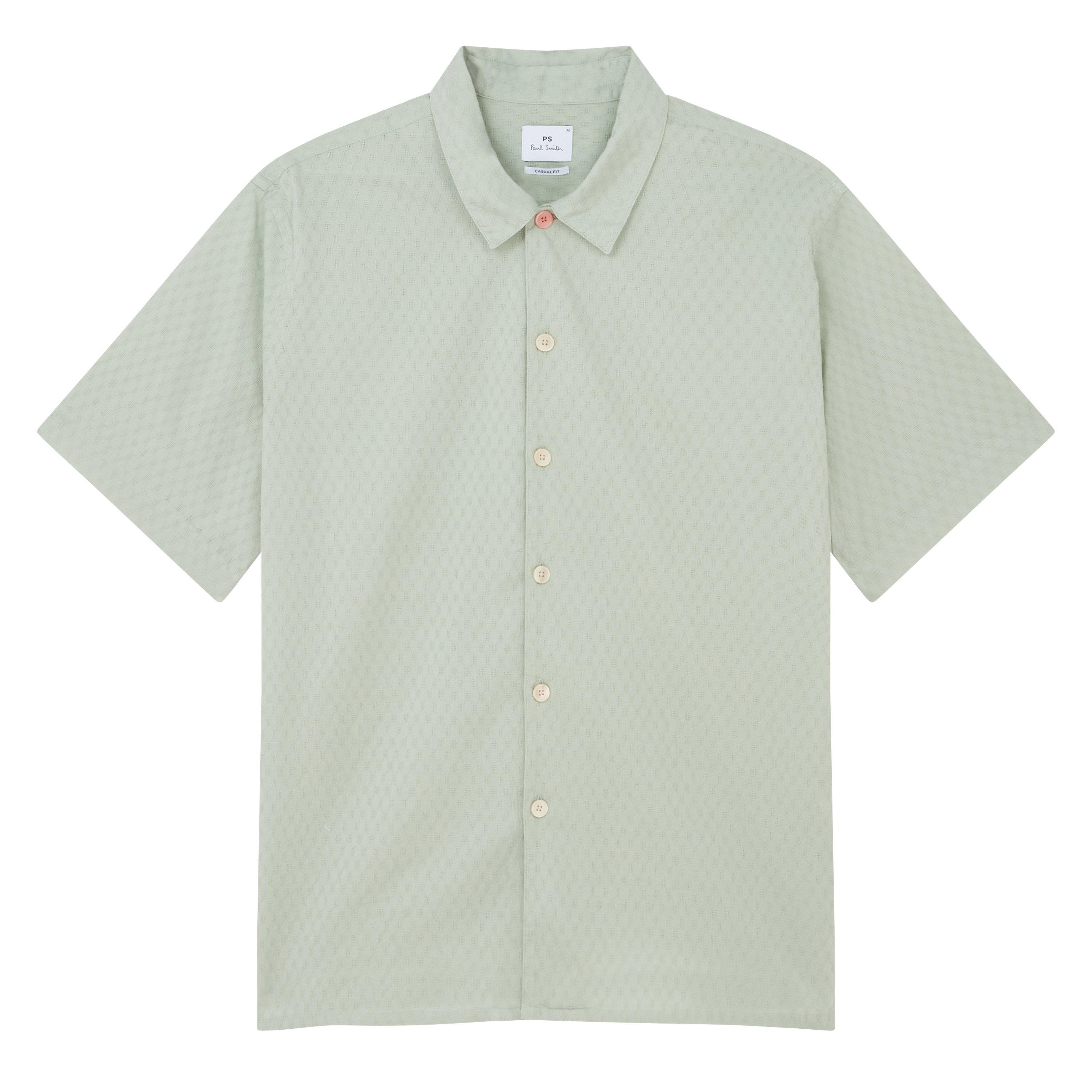 PS Paul Smith Men's Short Sleeve Tailored Fit Shirt - Green 30C - M