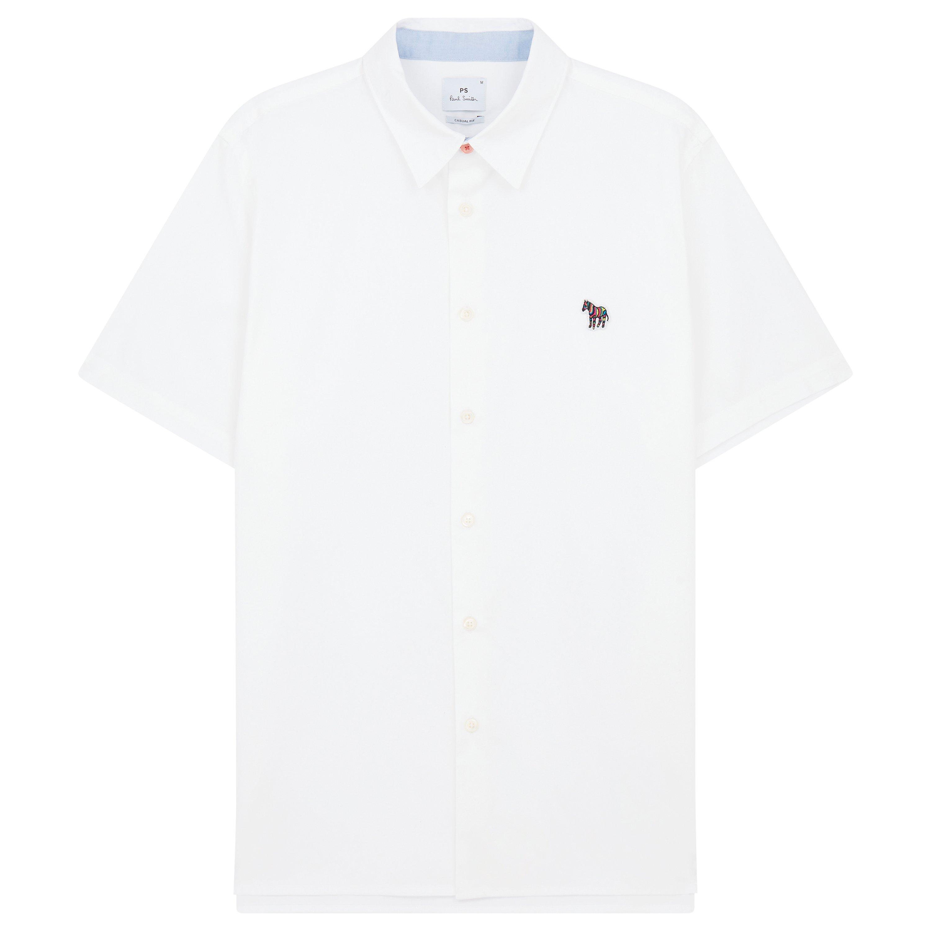 White 01 - PS Paul Smith - Men's Short-Sleeve Plain Shirt - 2
