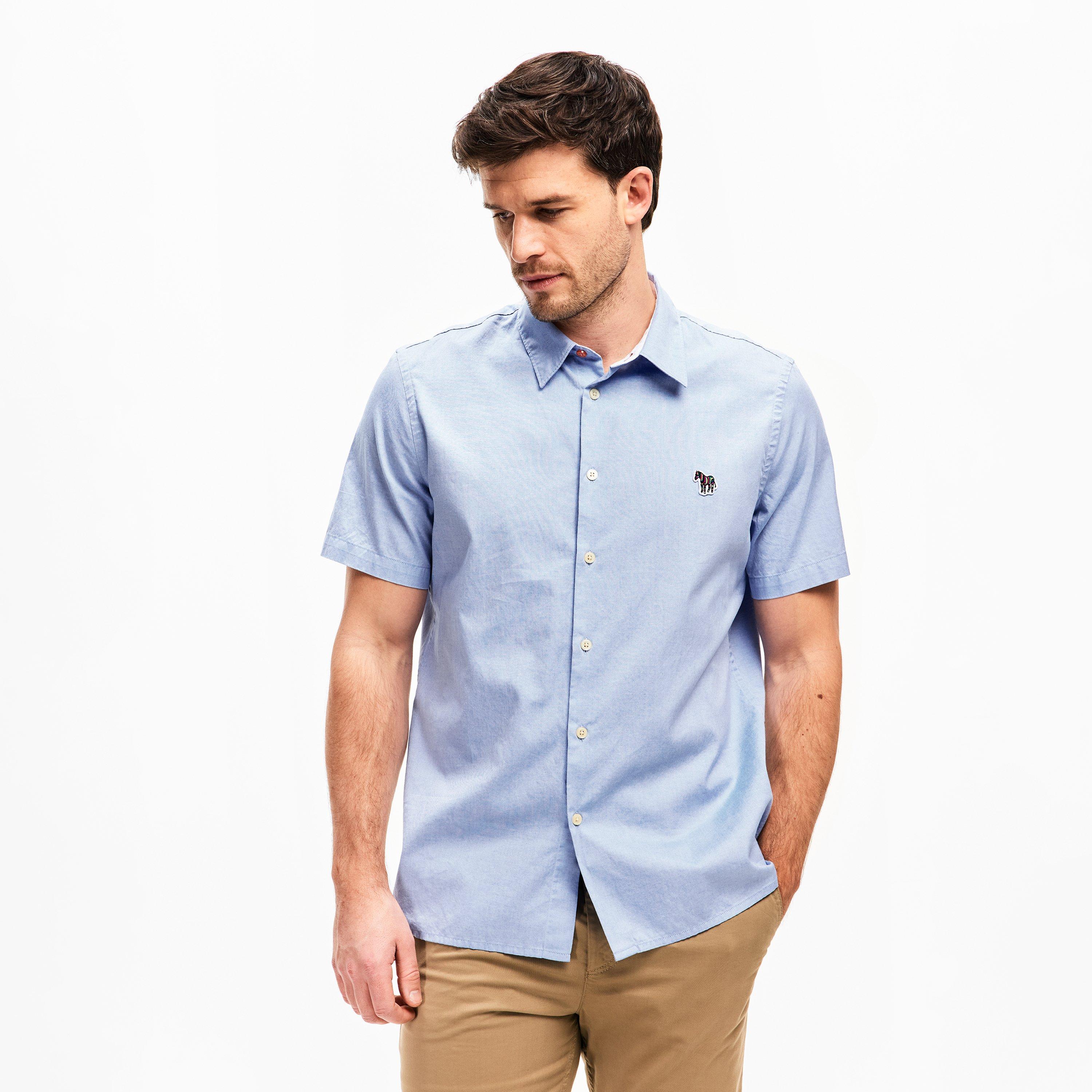 Navy 44 - PS Paul Smith - Men's Short-Sleeve Plain Shirt - 3