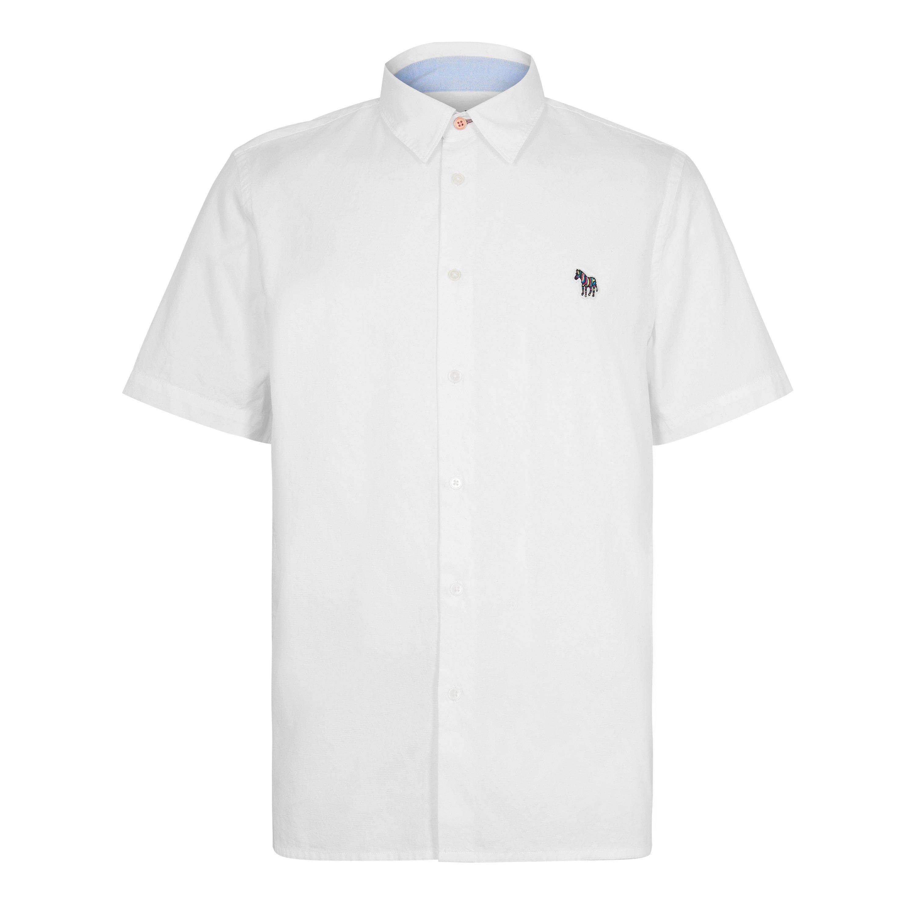 Ps Paul Smith Men's Short-Sleeve Plain Shirt - White 01 - 2XL