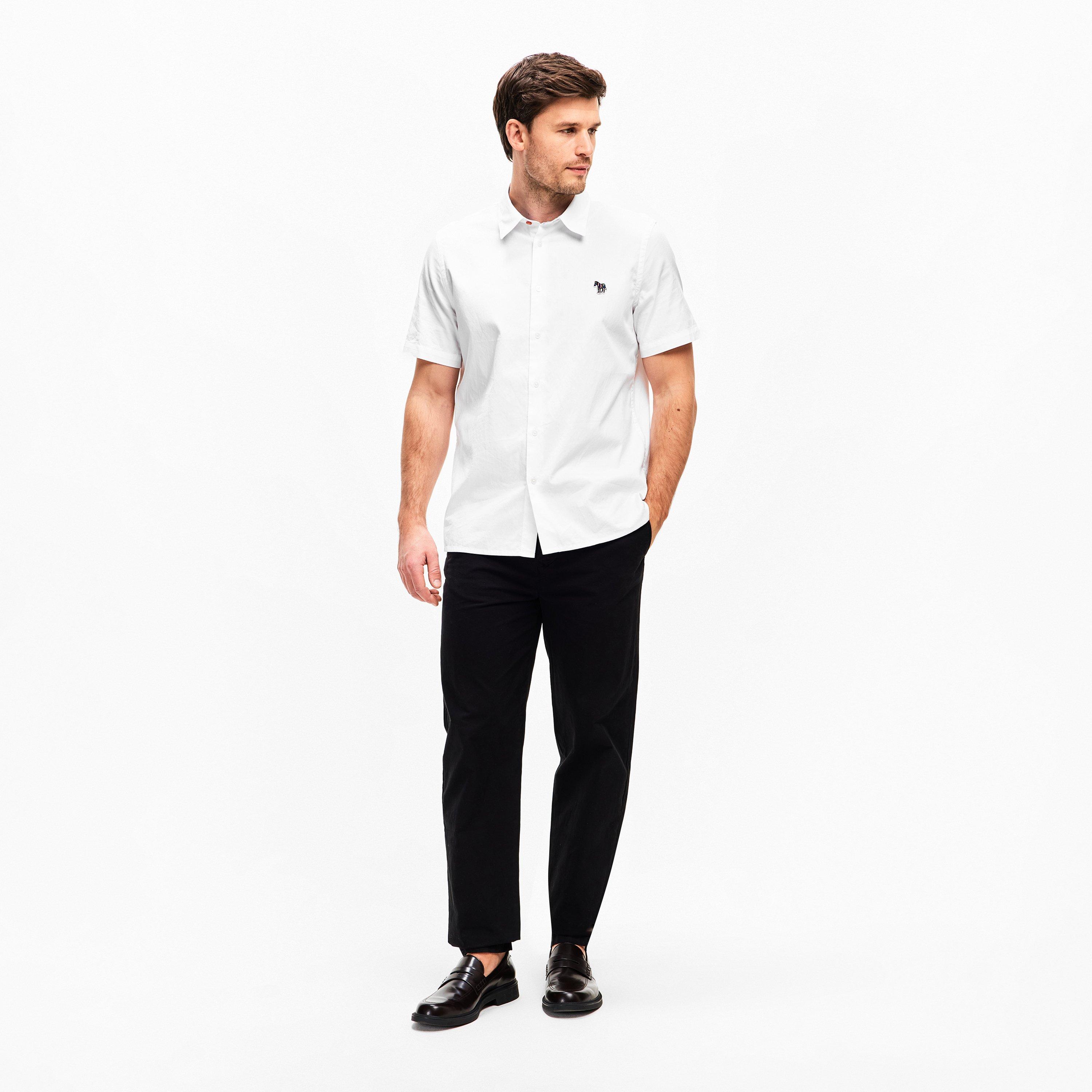 White 01 - PS Paul Smith - Men's Short-Sleeve Plain Shirt - 6