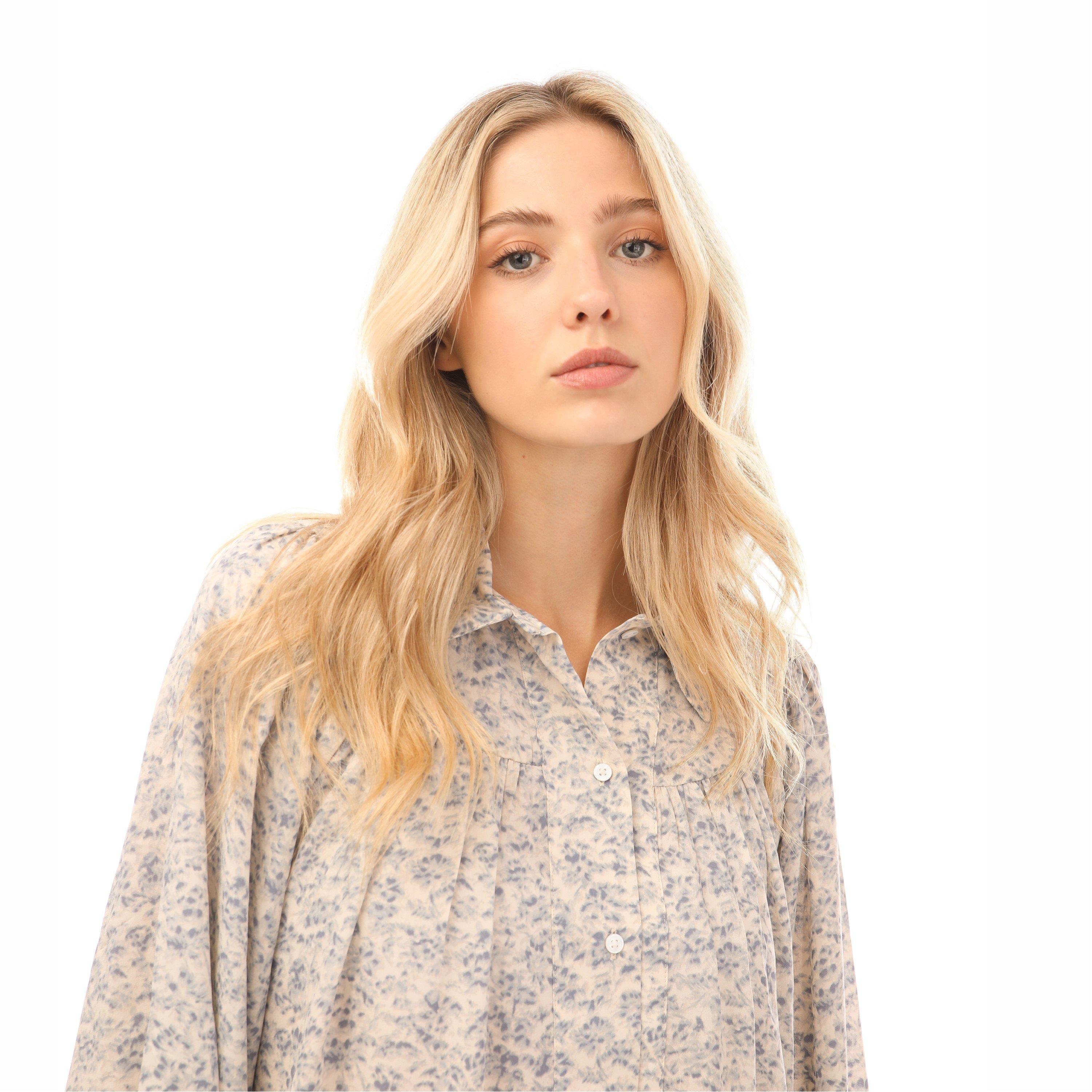 BrushFloralFade - Levis - Women's Nisa Yoke Long-Sleeve Blouse - 3