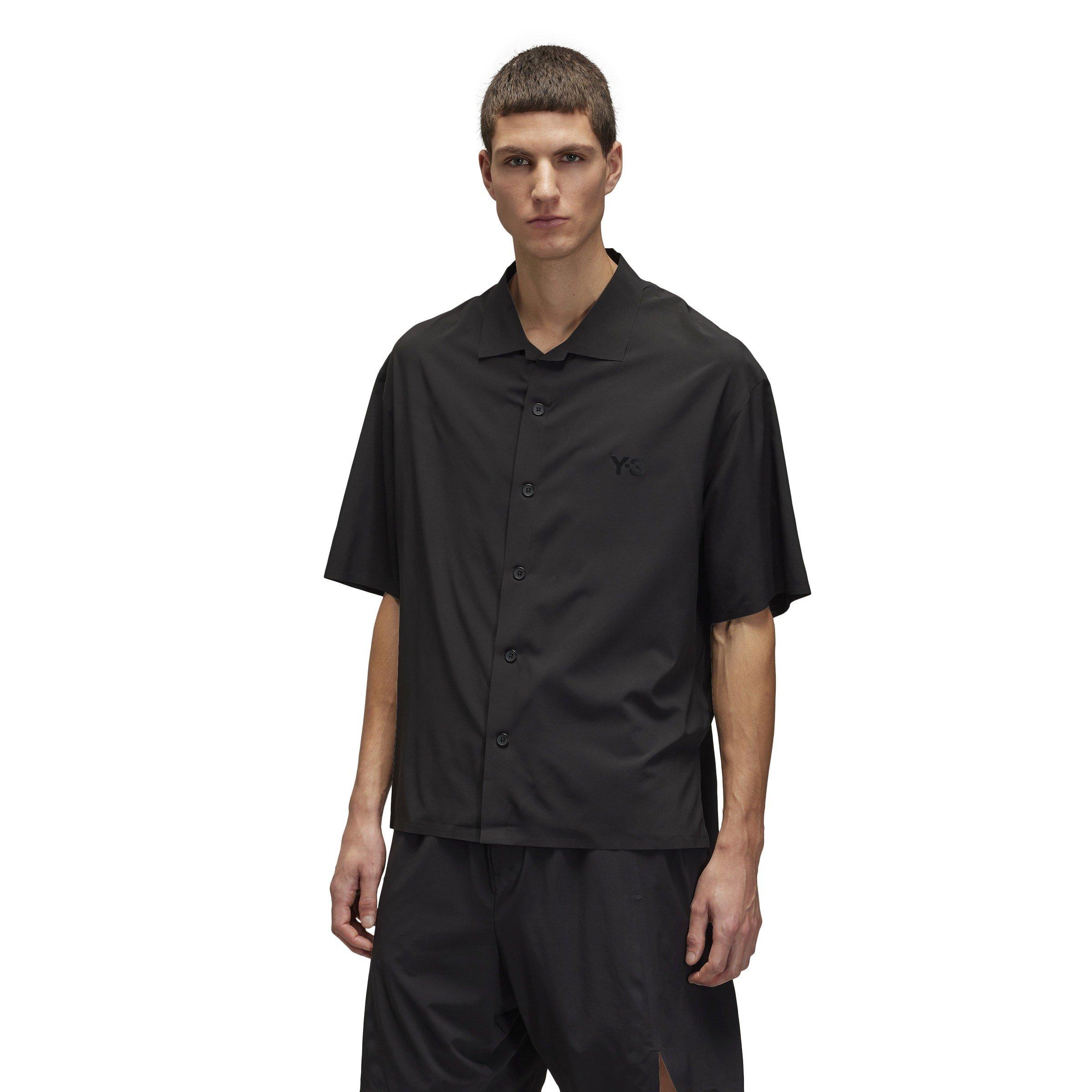 Black - Y3 - Men's Ultralight Woven Short-Sleeve Plain Shirt - 1