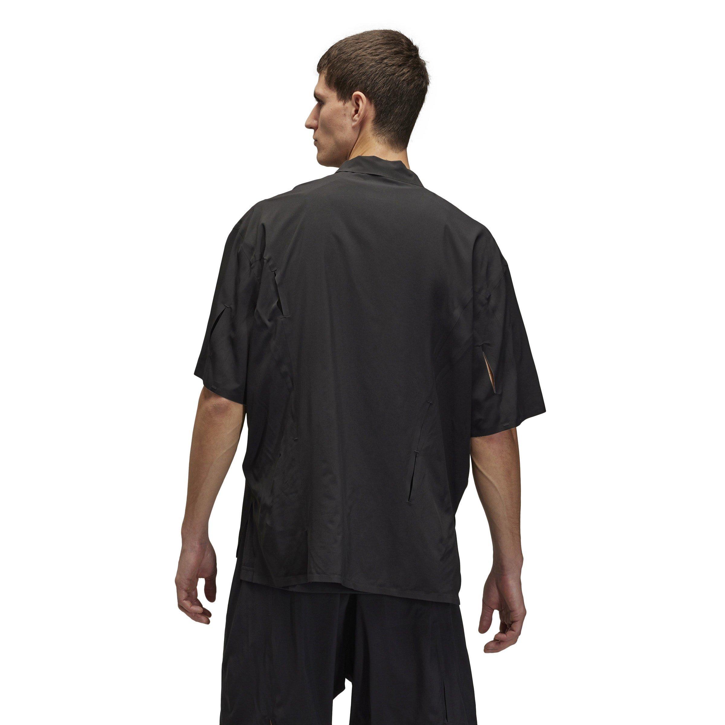 Black - Y3 - Men's Ultralight Woven Short-Sleeve Plain Shirt - 2