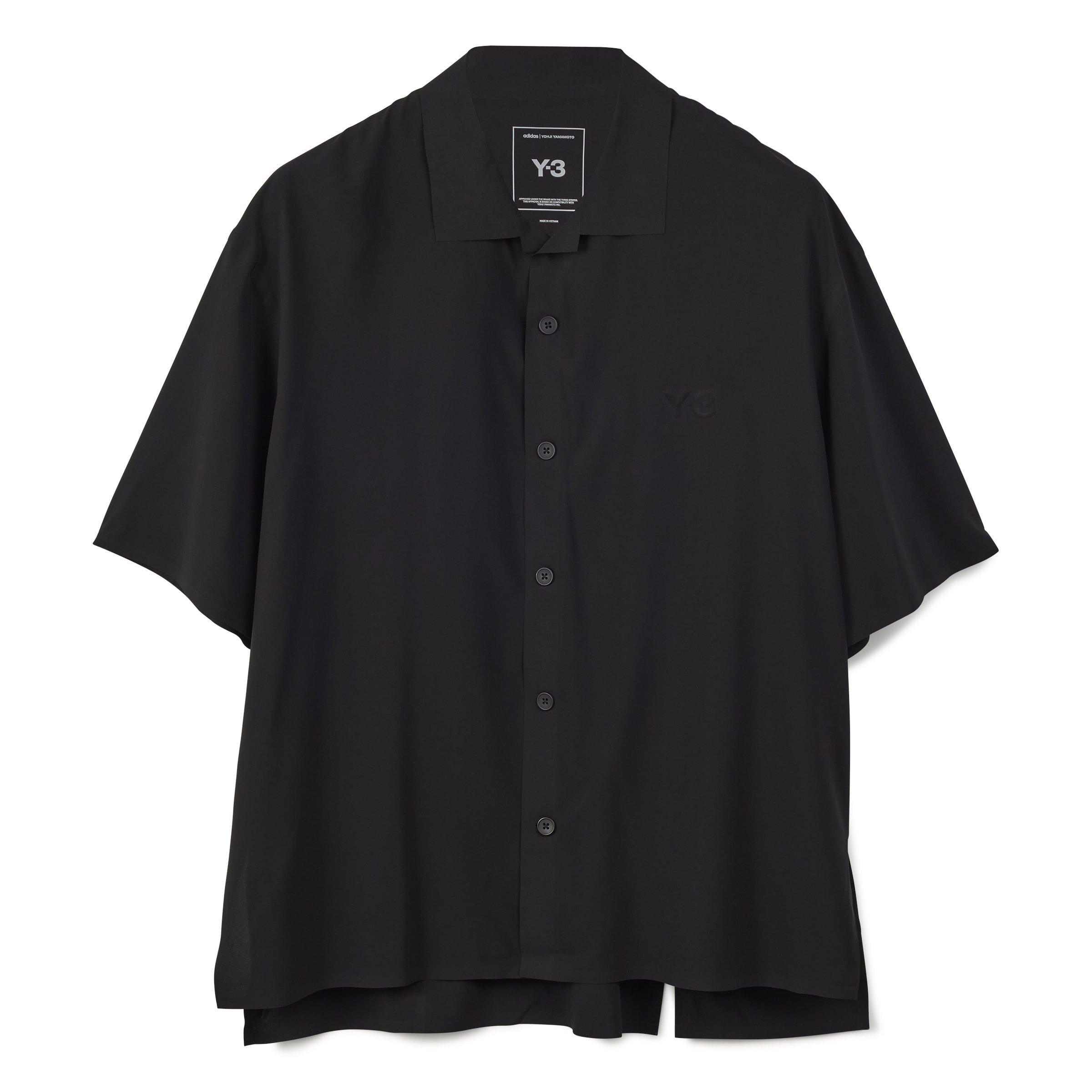 Black - Y3 - Men's Ultralight Woven Short-Sleeve Plain Shirt - 8