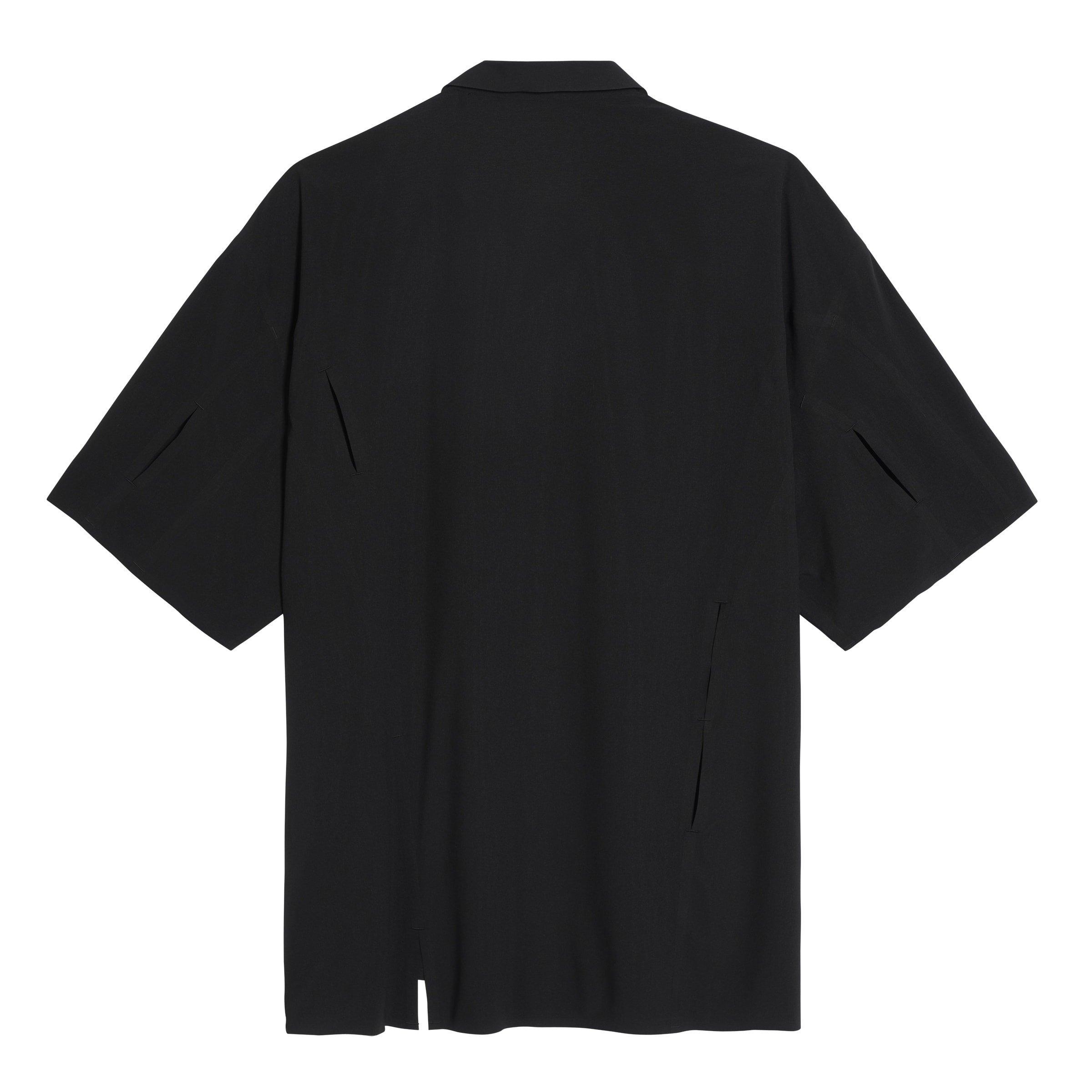 Black - Y3 - Men's Ultralight Woven Short-Sleeve Plain Shirt - 9