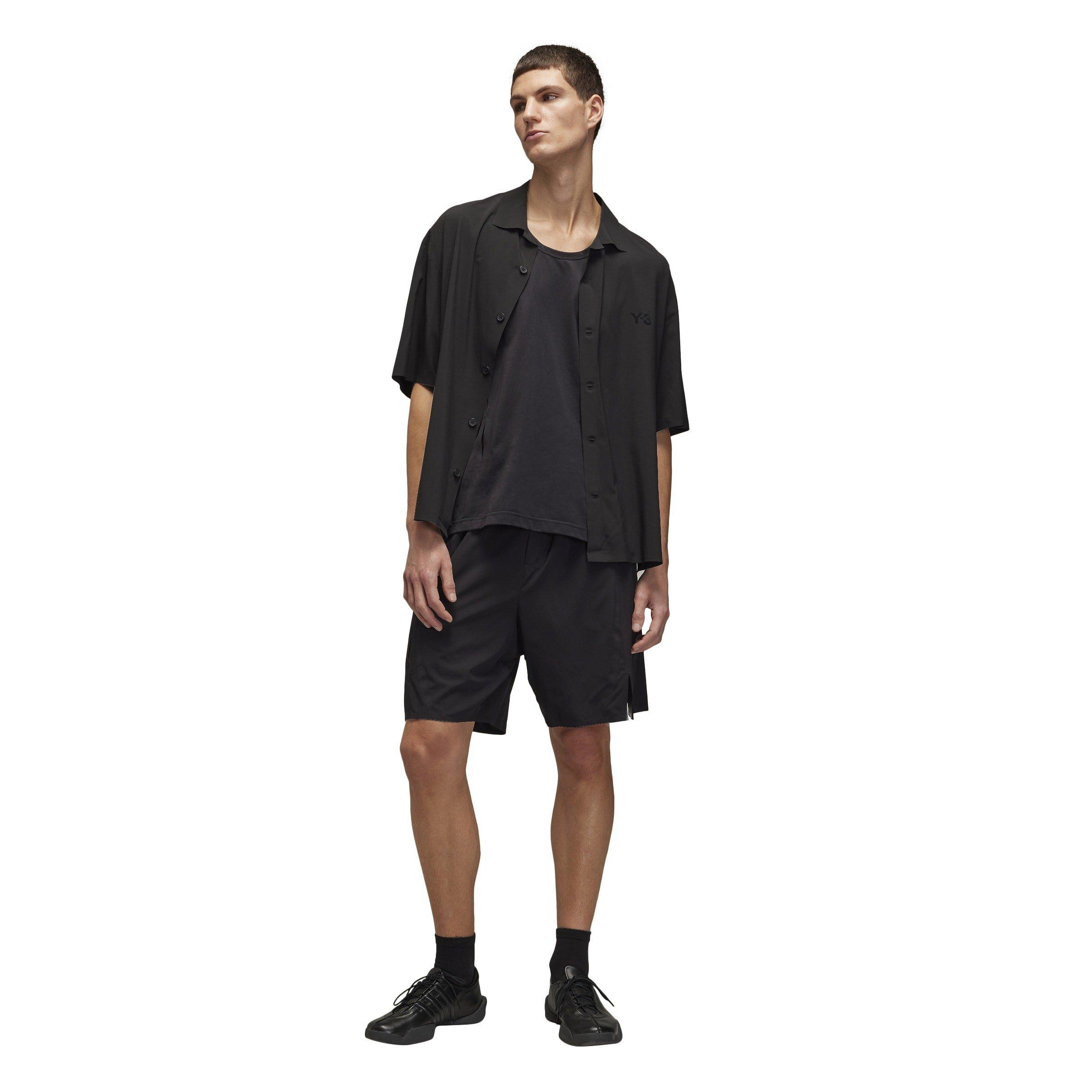 Black - Y3 - Men's Ultralight Woven Short-Sleeve Plain Shirt - 3
