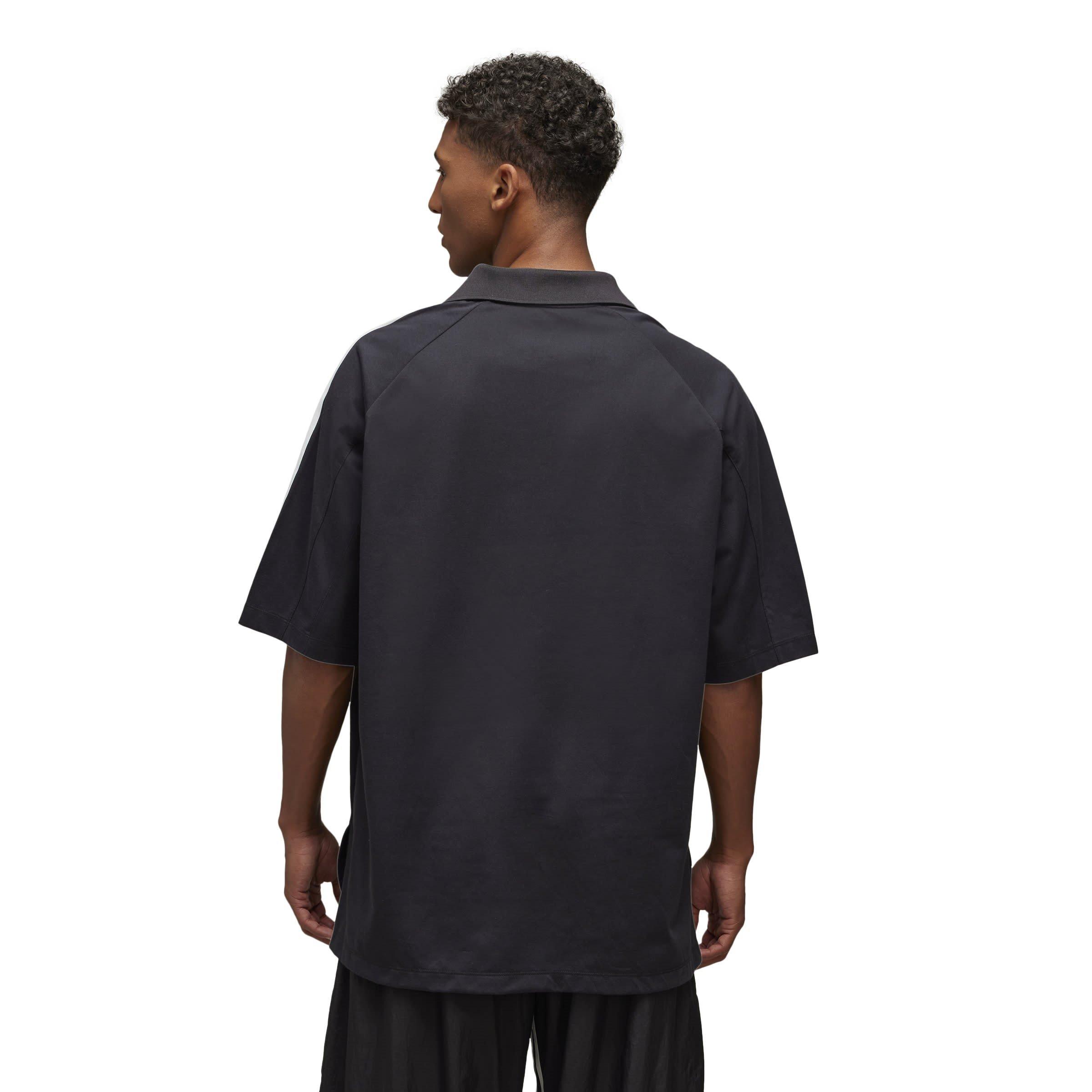 Black - Y3 - Men's 3-Stripe Short-Sleeve Polo Shirt - 4
