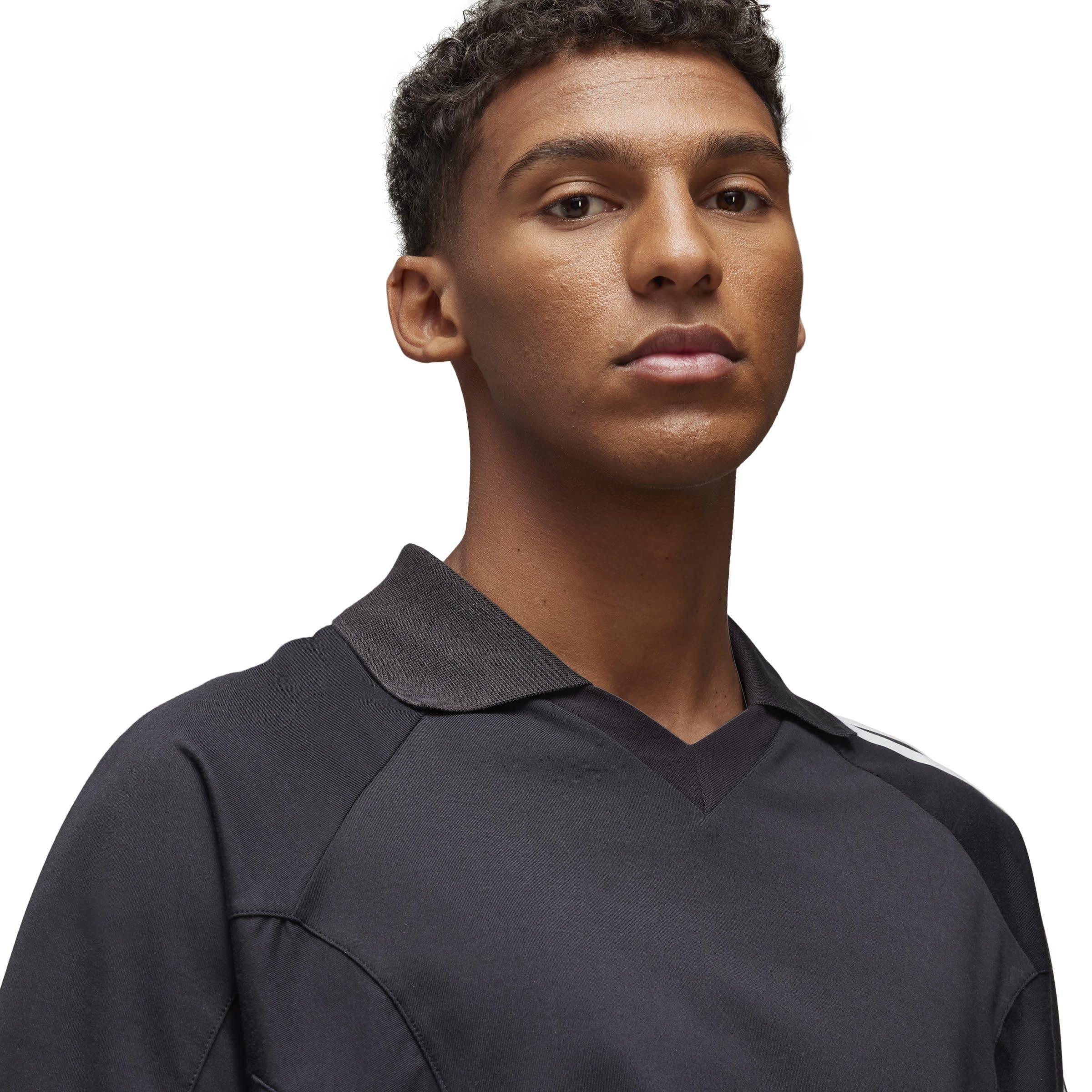 Black - Y3 - Men's 3-Stripe Short-Sleeve Polo Shirt - 8