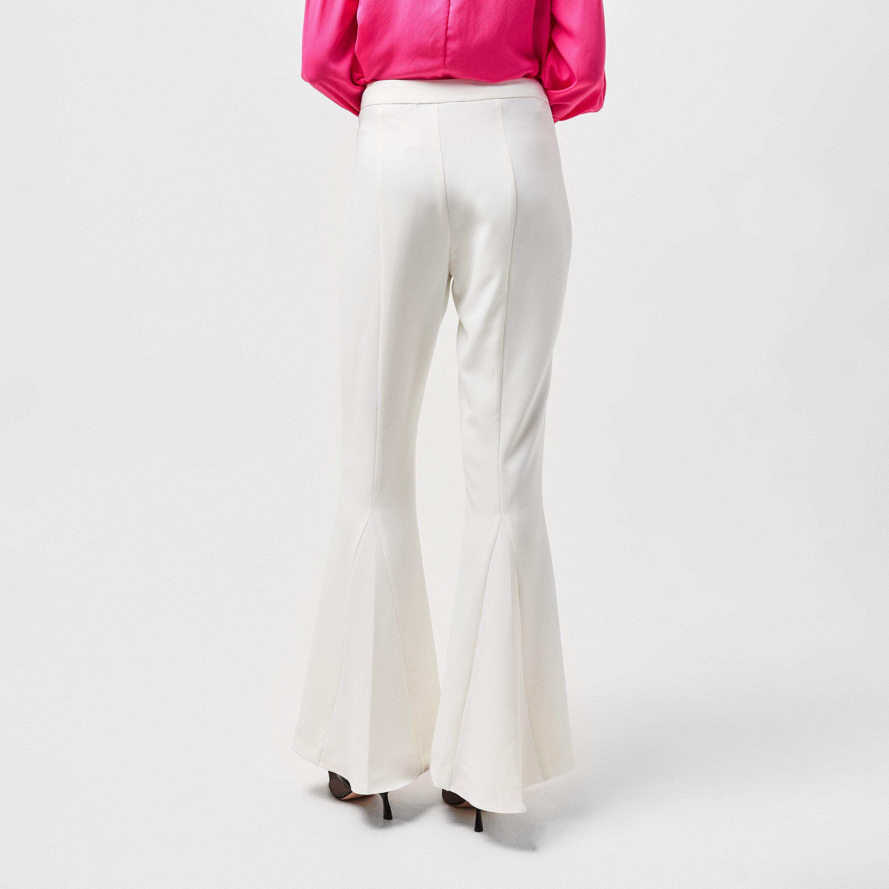 Summer White - French Connection - Women's Arlette Straight Leg Trousers - 4