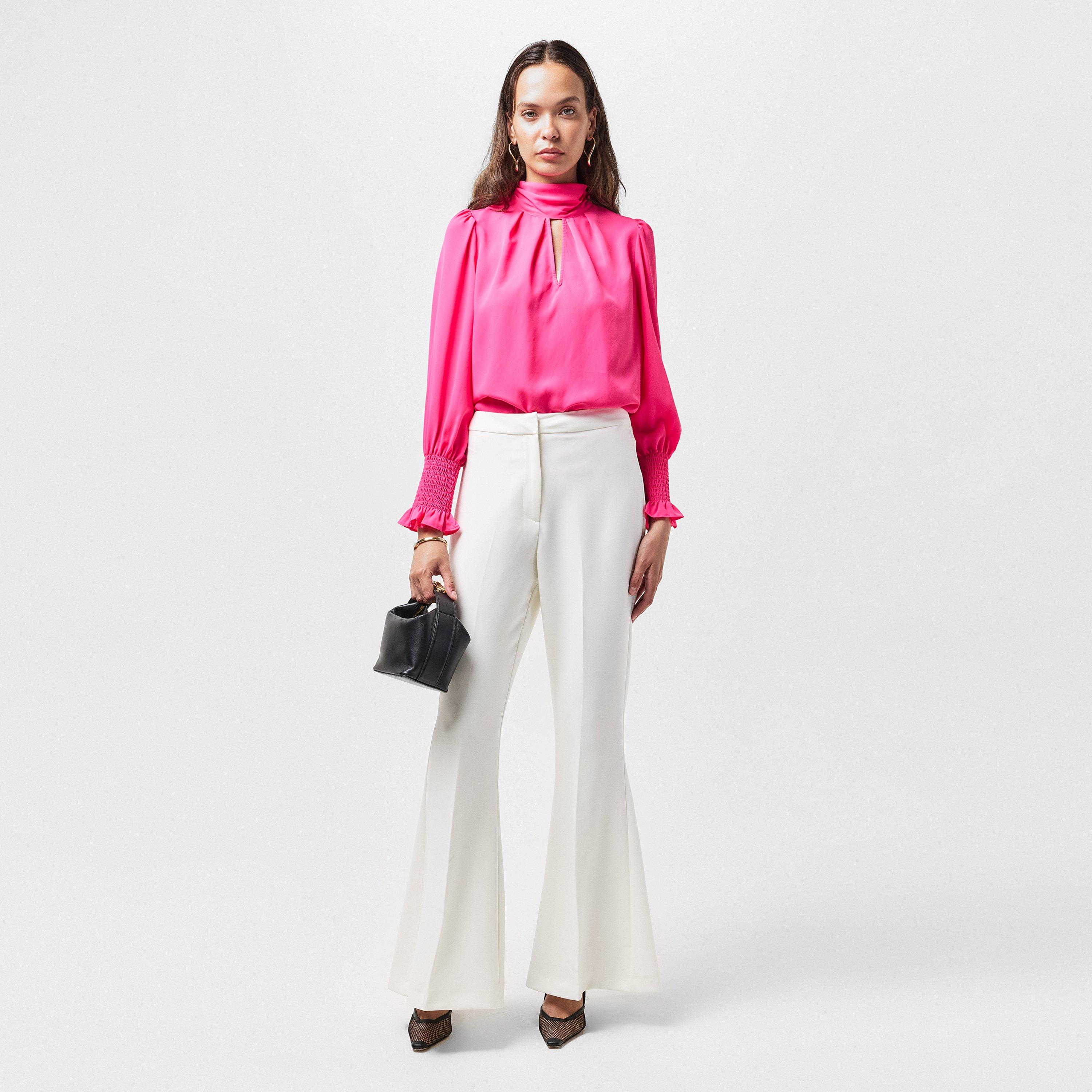Summer White - French Connection - Women's Arlette Straight Leg Trousers - 6