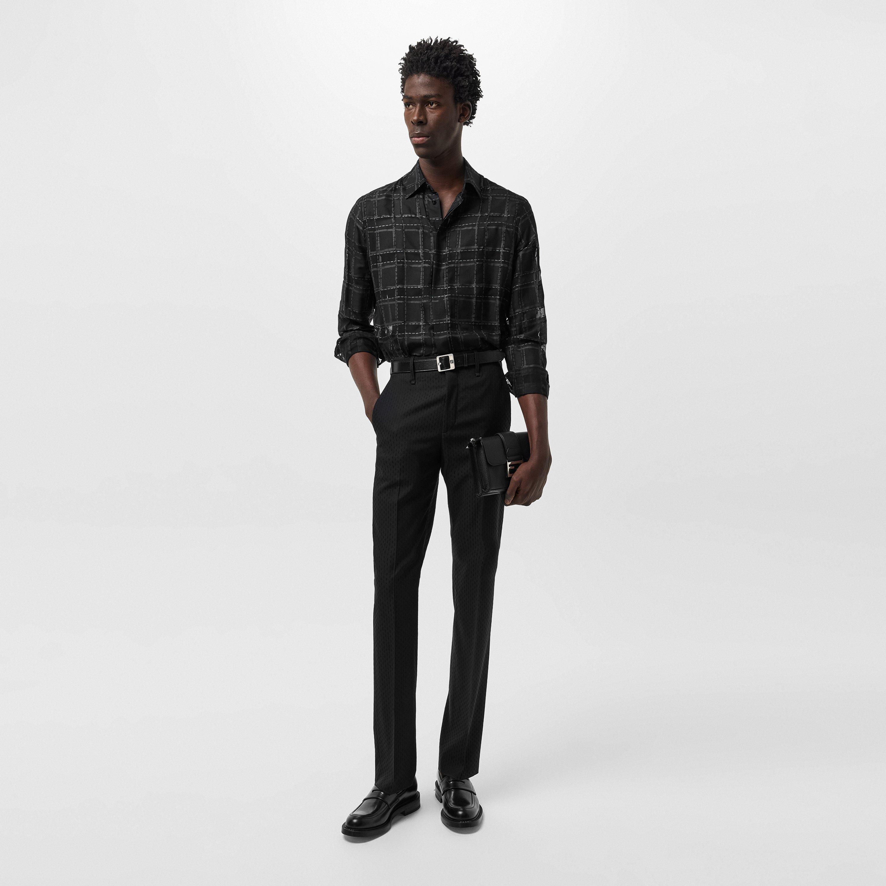 Black - Fendi - Check Shirt - 6