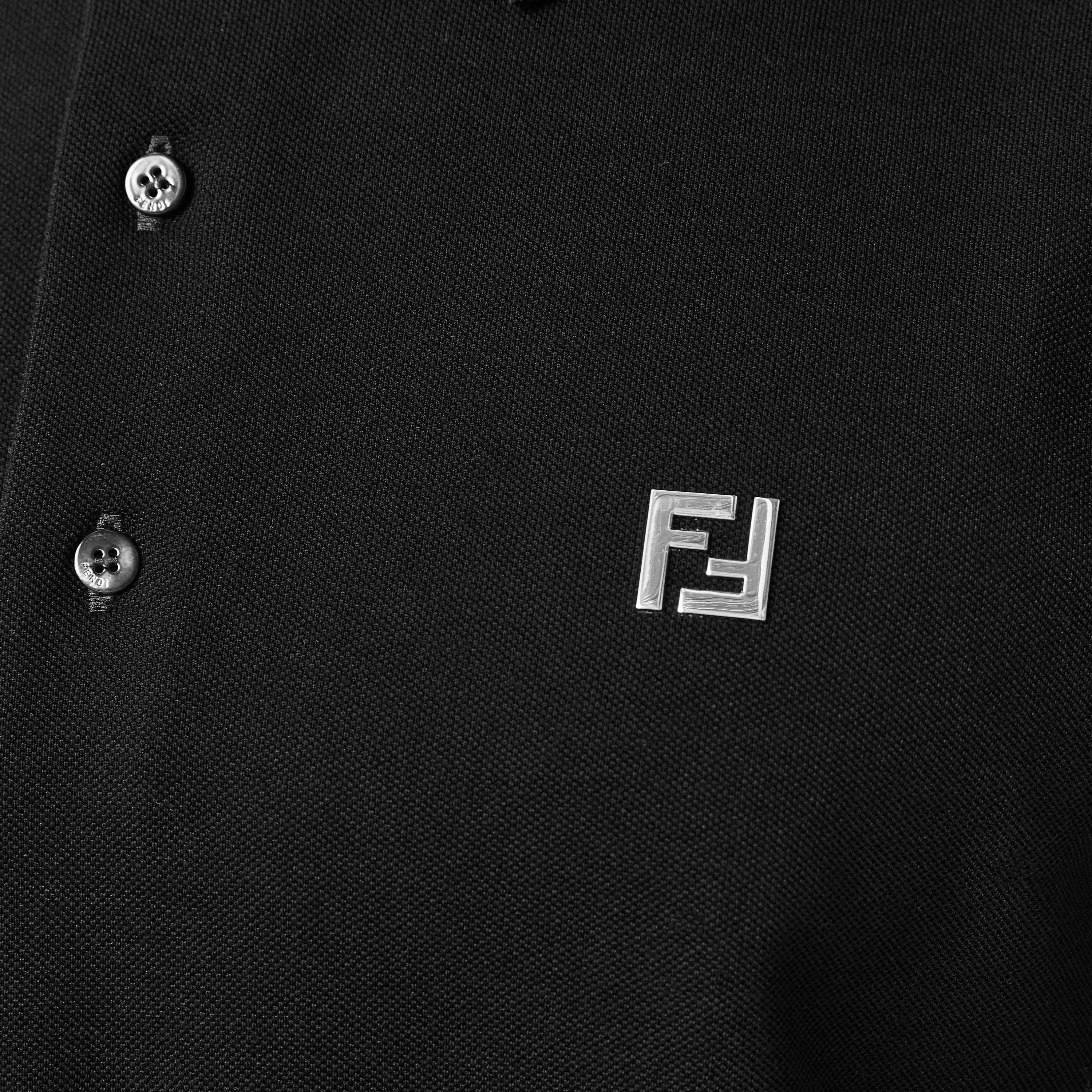 Black - Fendi - Men's Short Sleeve Polo Shirt - 5
