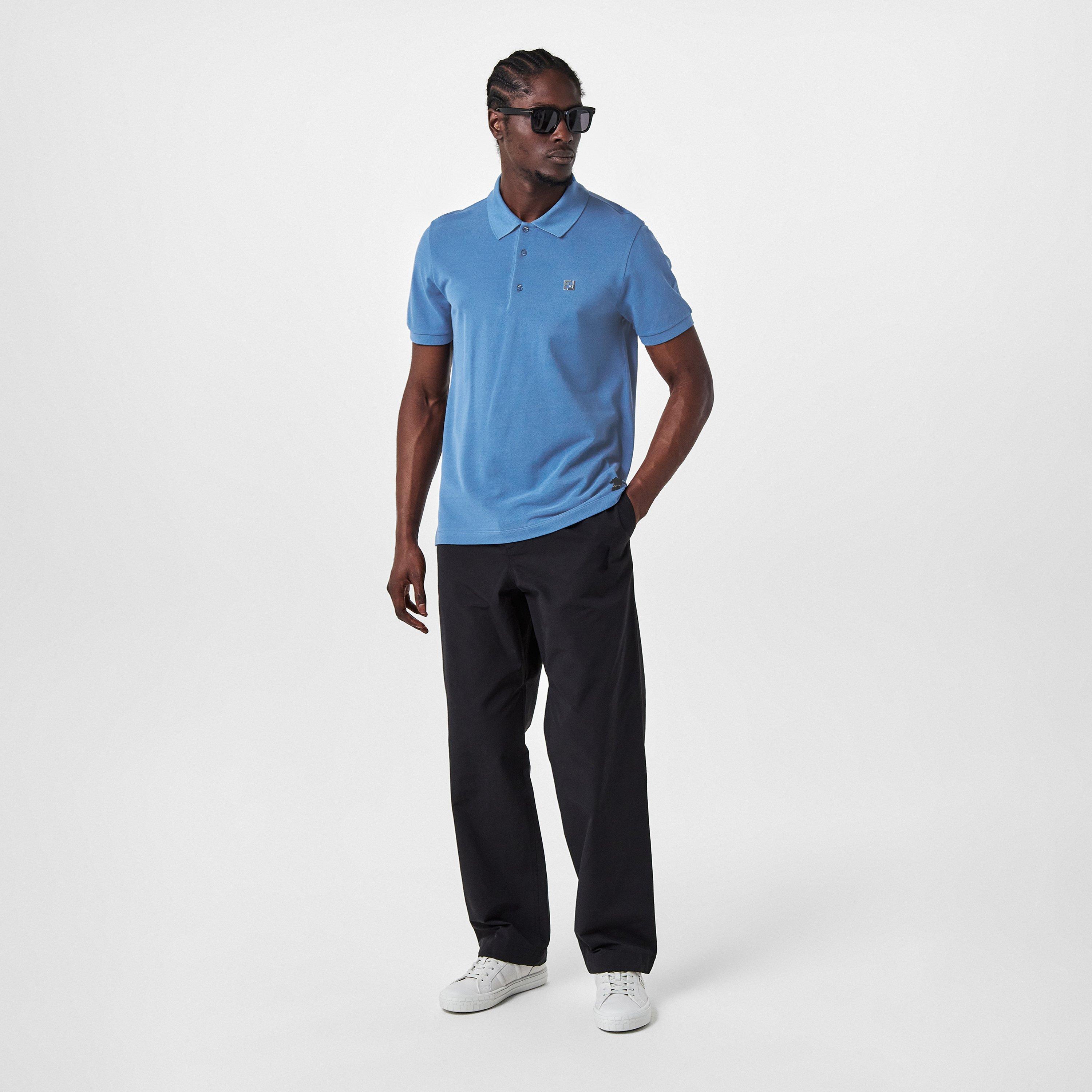 Blue - Fendi - Men's Short Sleeve Polo Shirt - 6
