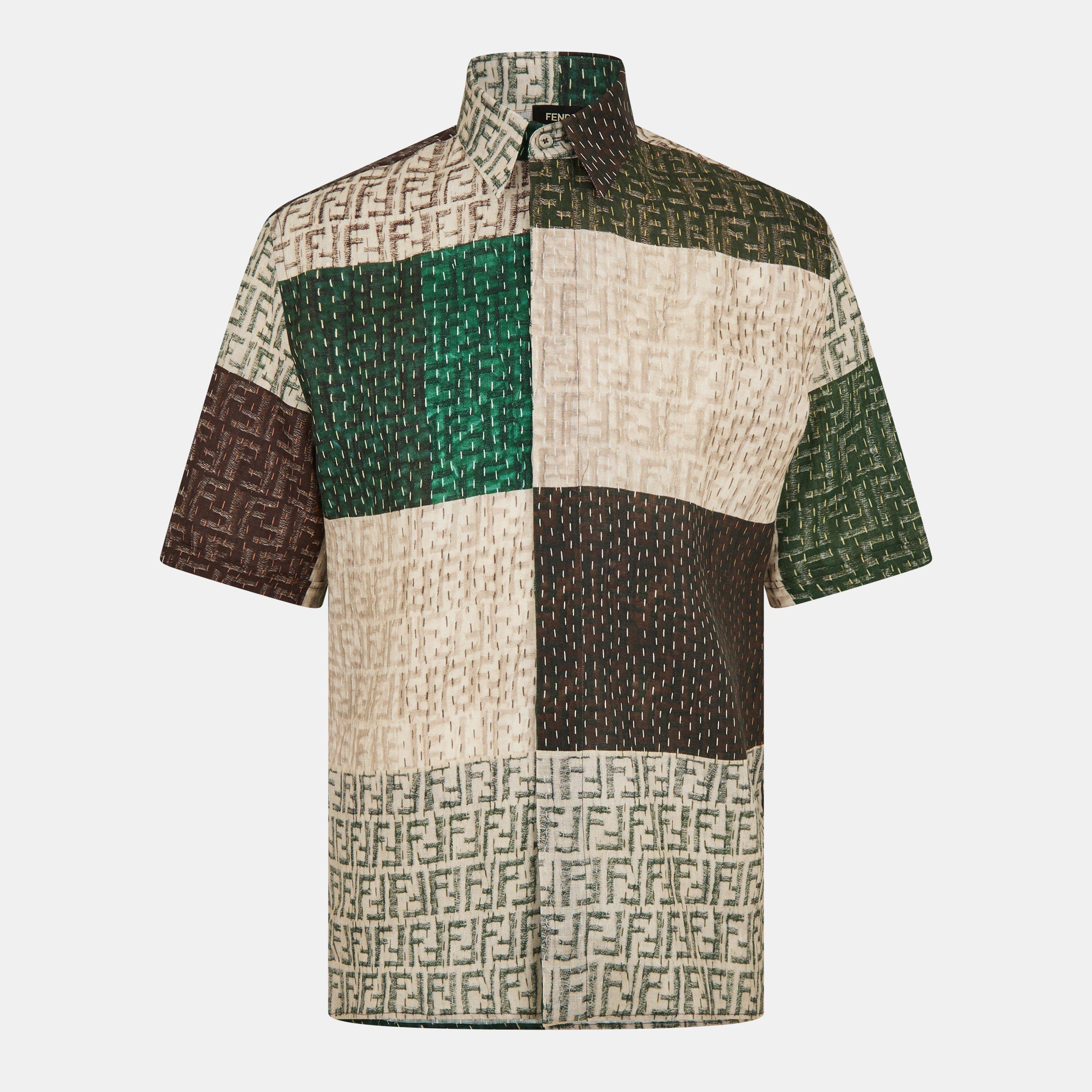 Pecan - Fendi - Linen Ff Print Shirt - 1