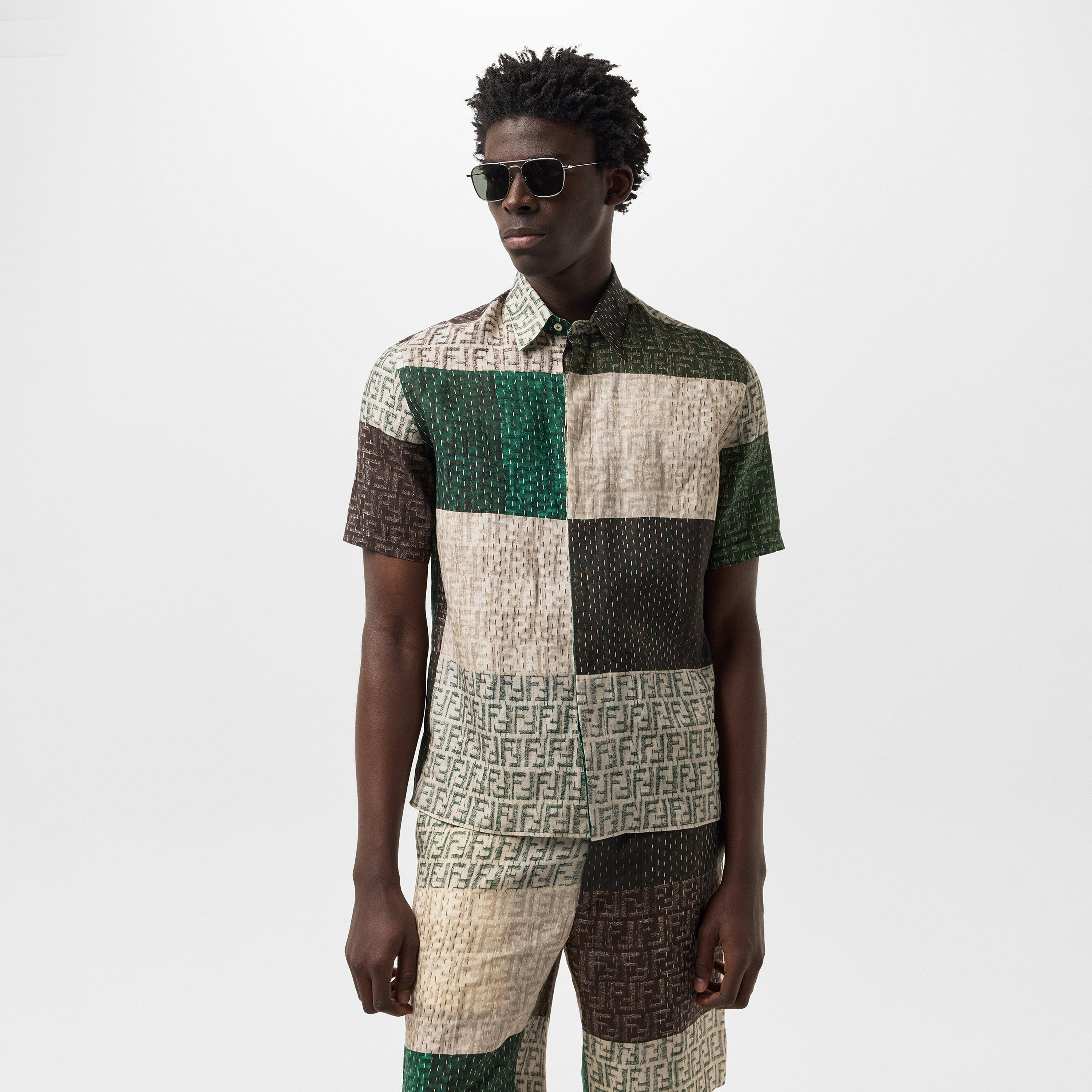 Pecan - Fendi - Linen Ff Print Shirt - 3