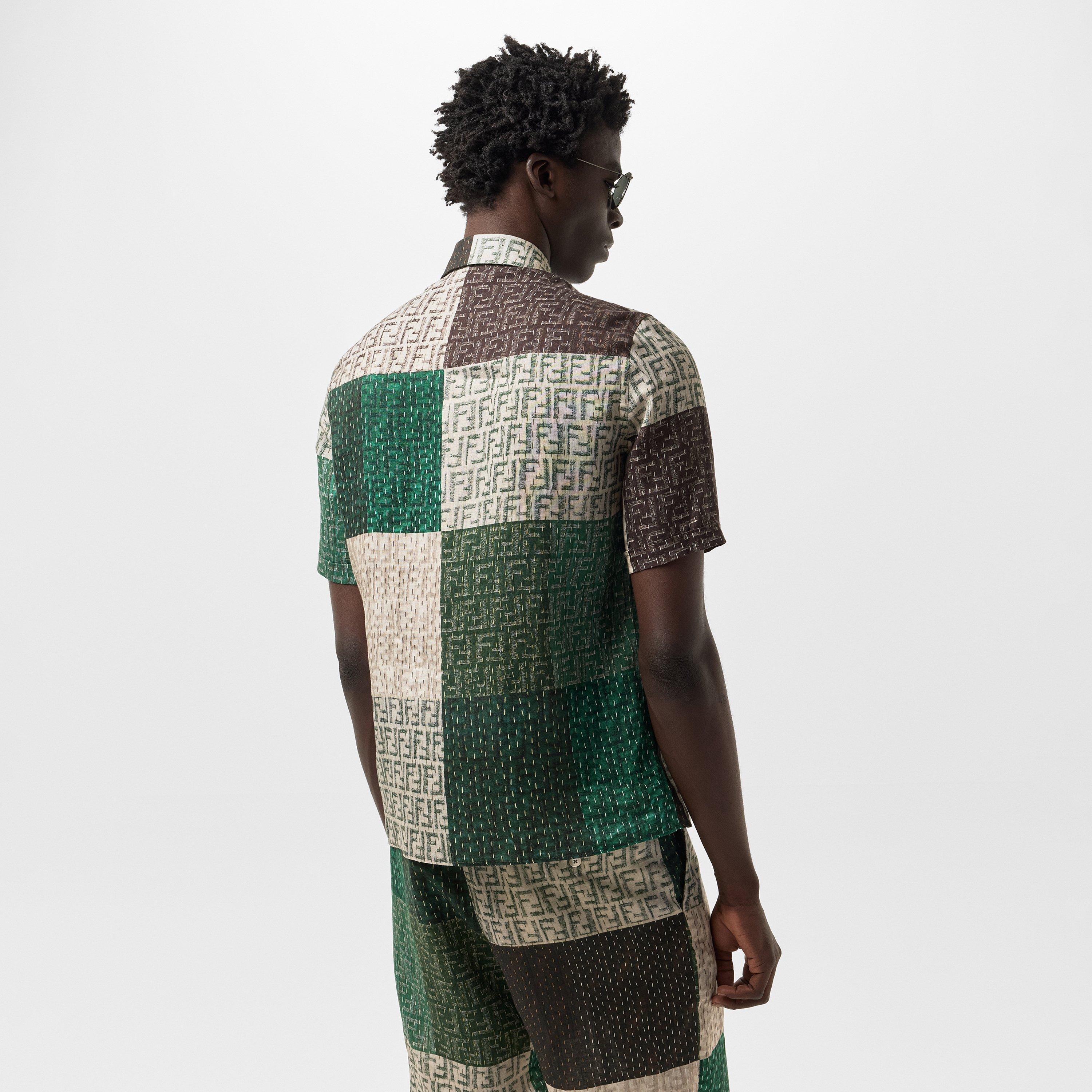 Pecan - Fendi - Linen Ff Print Shirt - 4