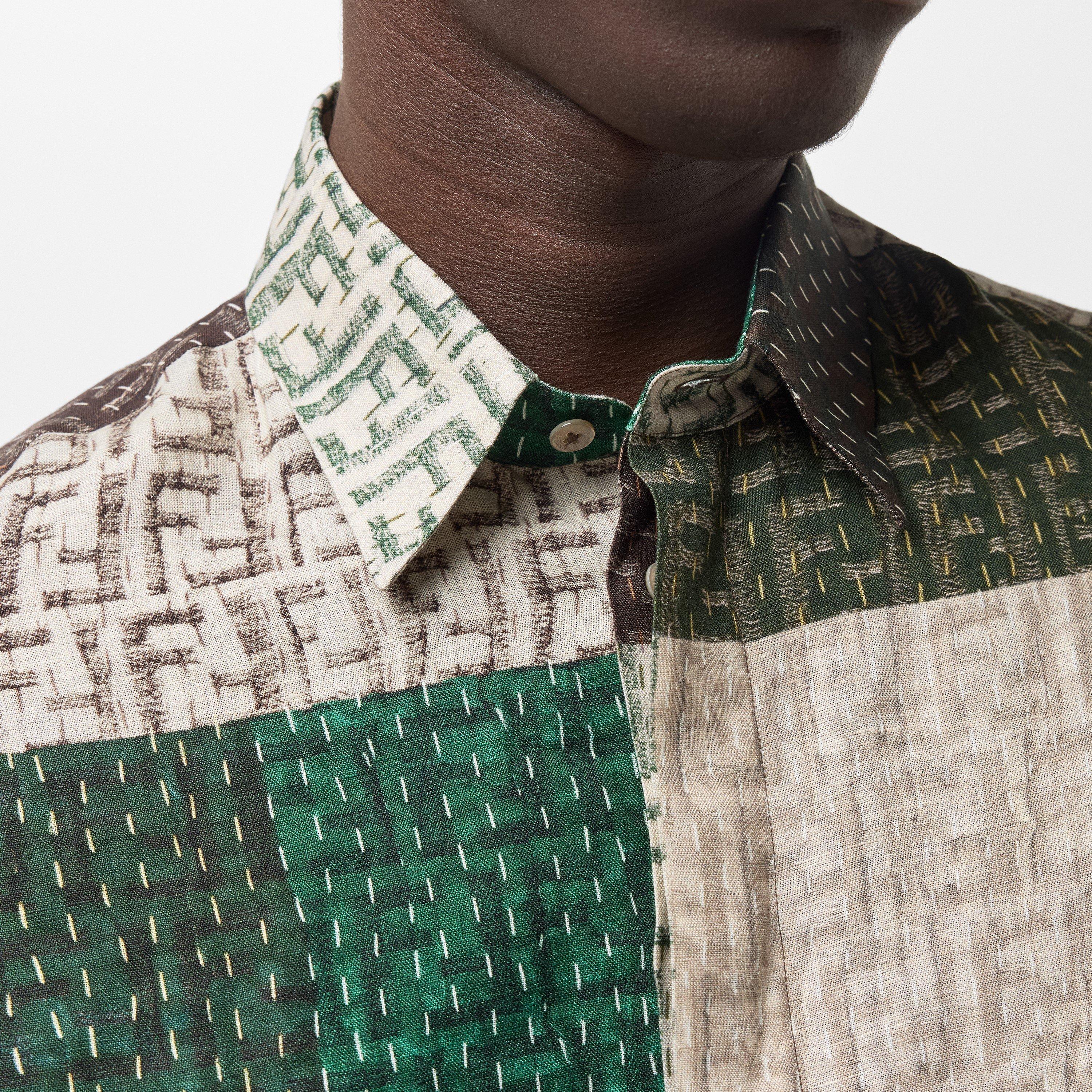 Pecan - Fendi - Linen Ff Print Shirt - 5