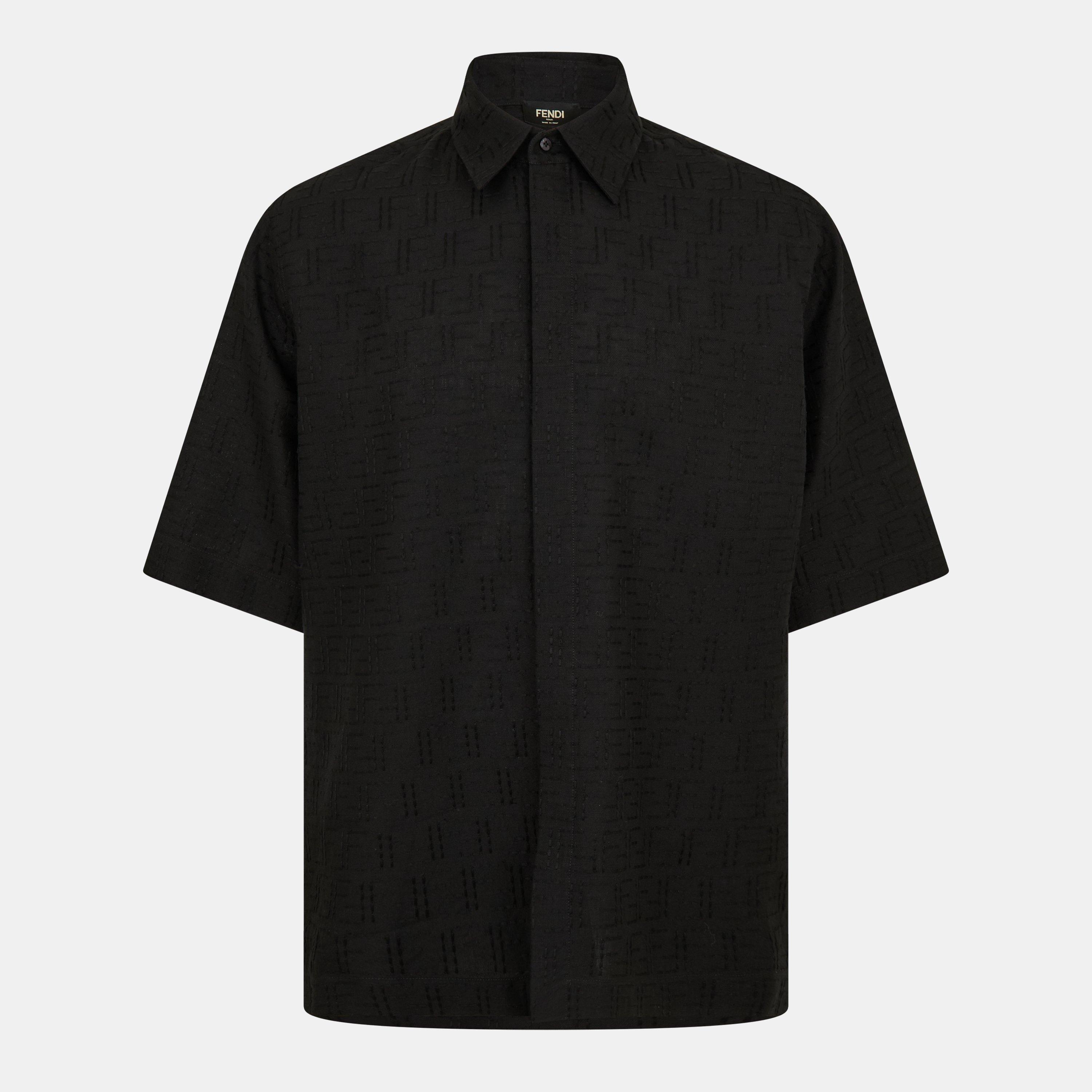 Fendi Linen Shirt - Black - Large