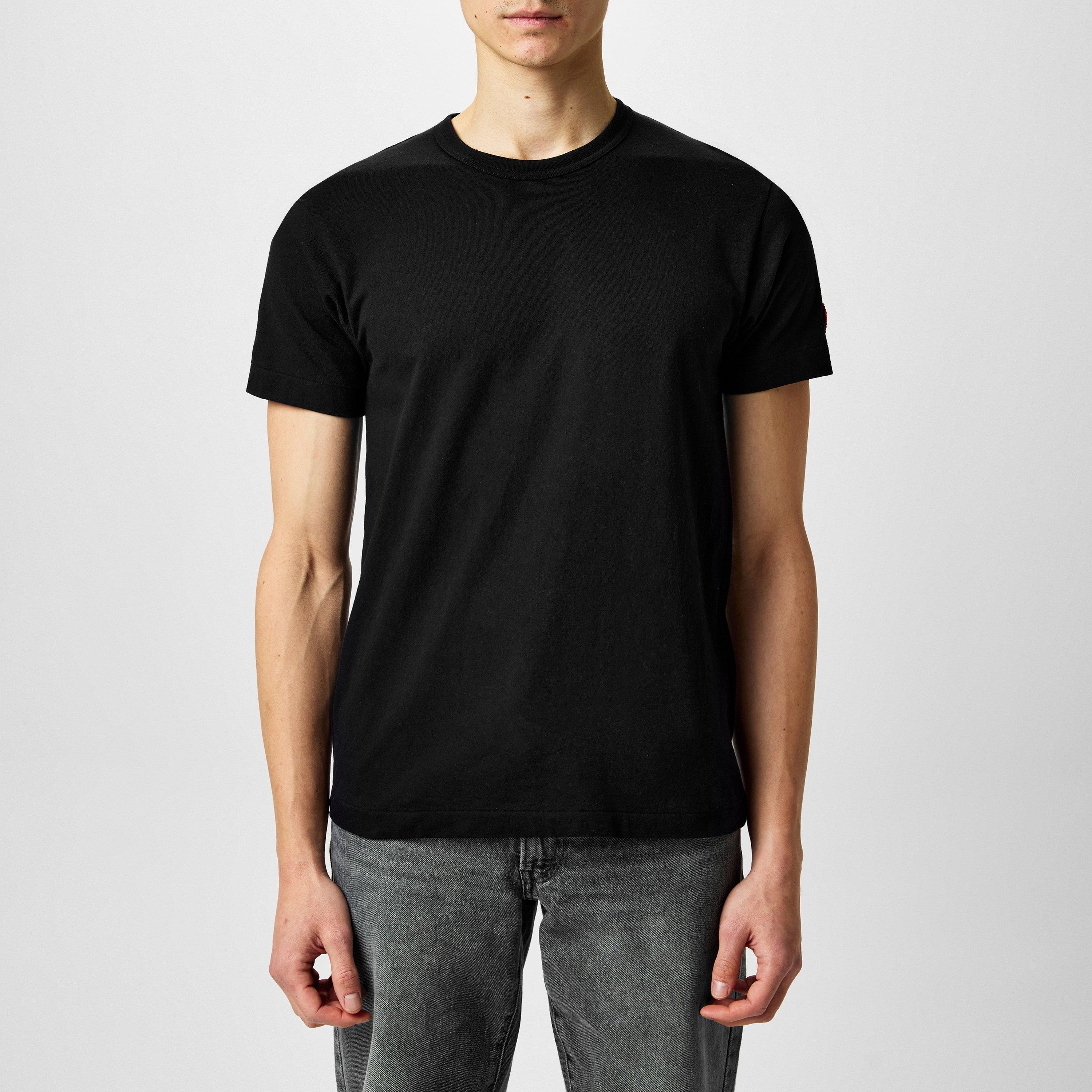 Black 1 - Comme des Garcons PLAY - Men's Regular Fit Heart T-Shirt - 3