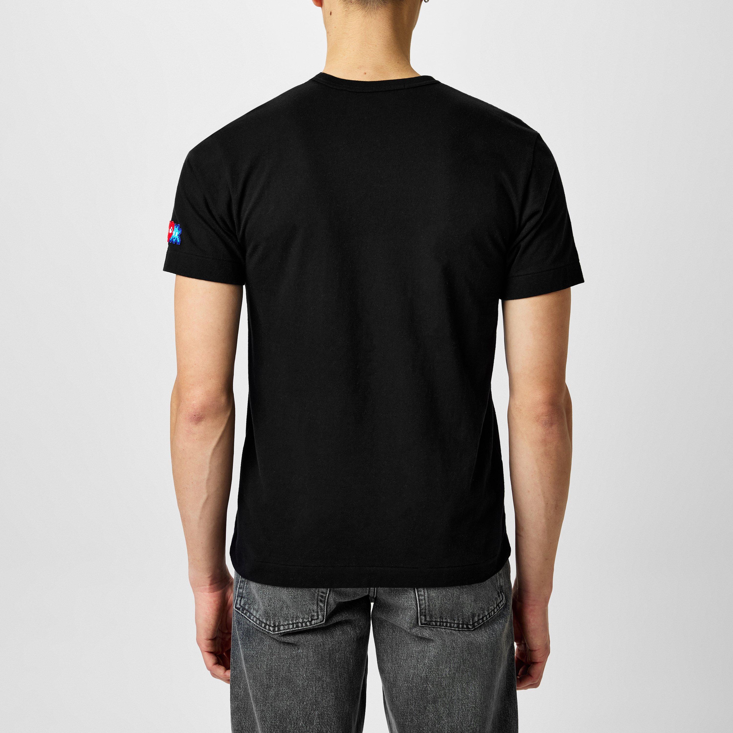 Black 1 - Comme des Garcons PLAY - Men's Regular Fit Heart T-Shirt - 4