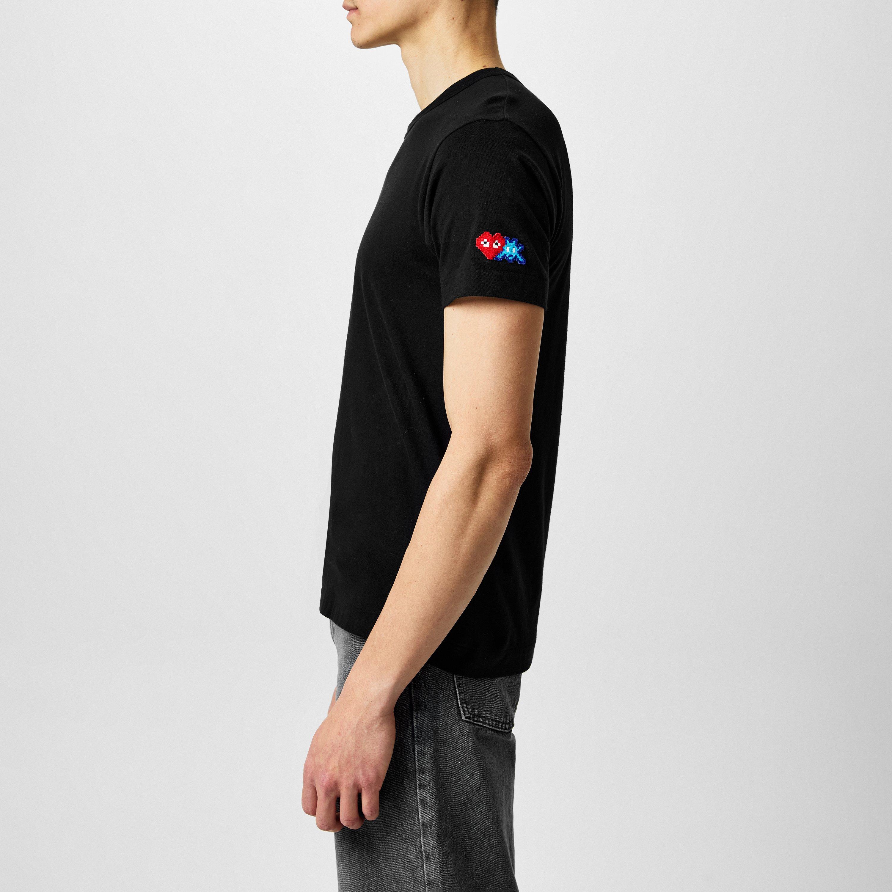 Black 1 - Comme des Garcons PLAY - Men's Regular Fit Heart T-Shirt - 5