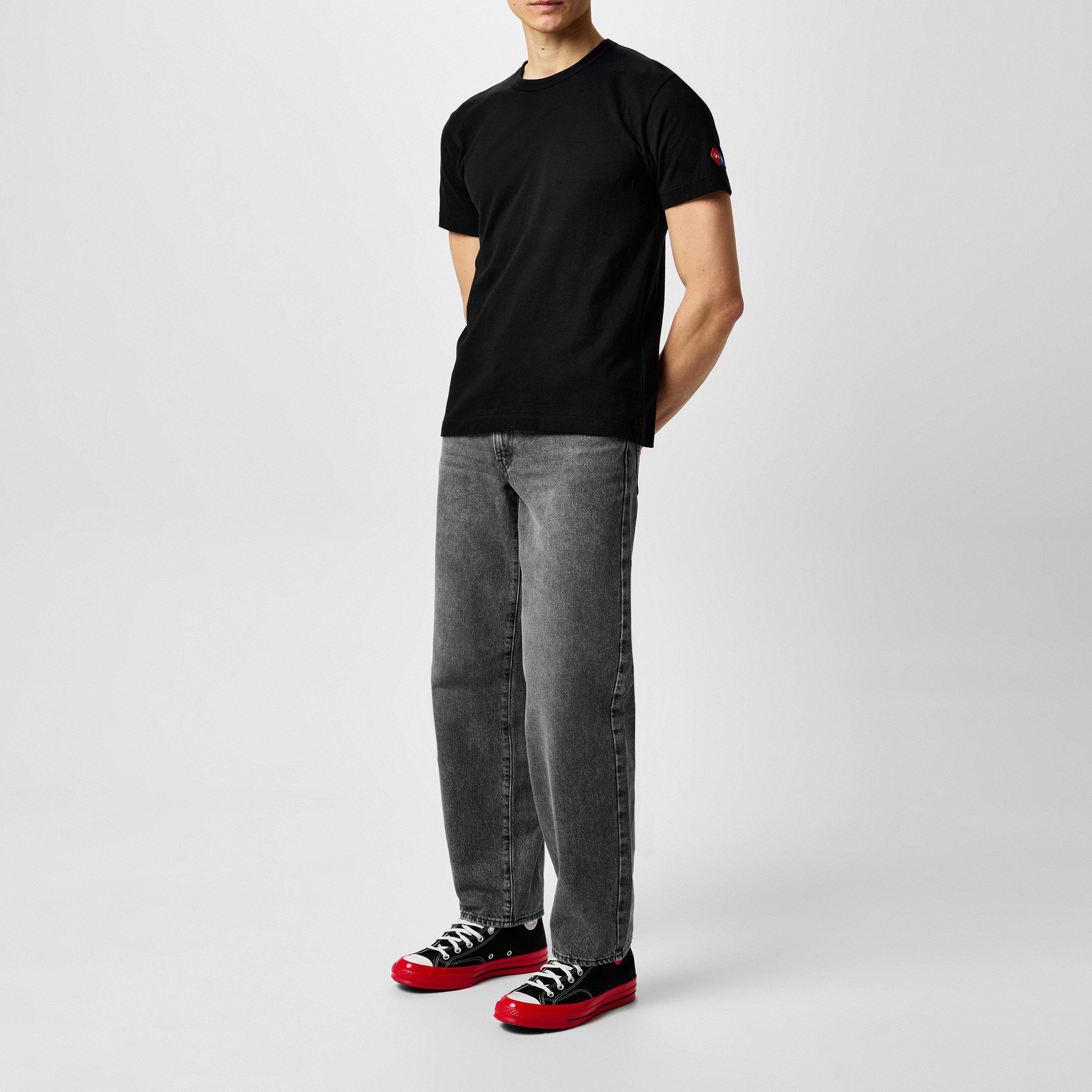 Black 1 - Comme des Garcons PLAY - Men's Regular Fit Heart T-Shirt - 6