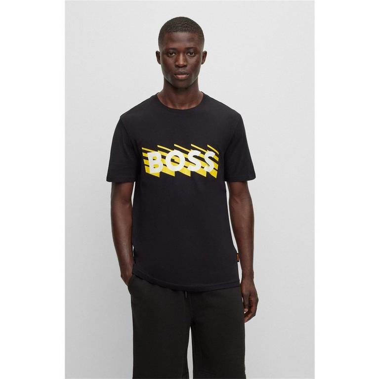Noir 002 - Boss - Kids metallic graphic-print T-shirt Schwarz - 2