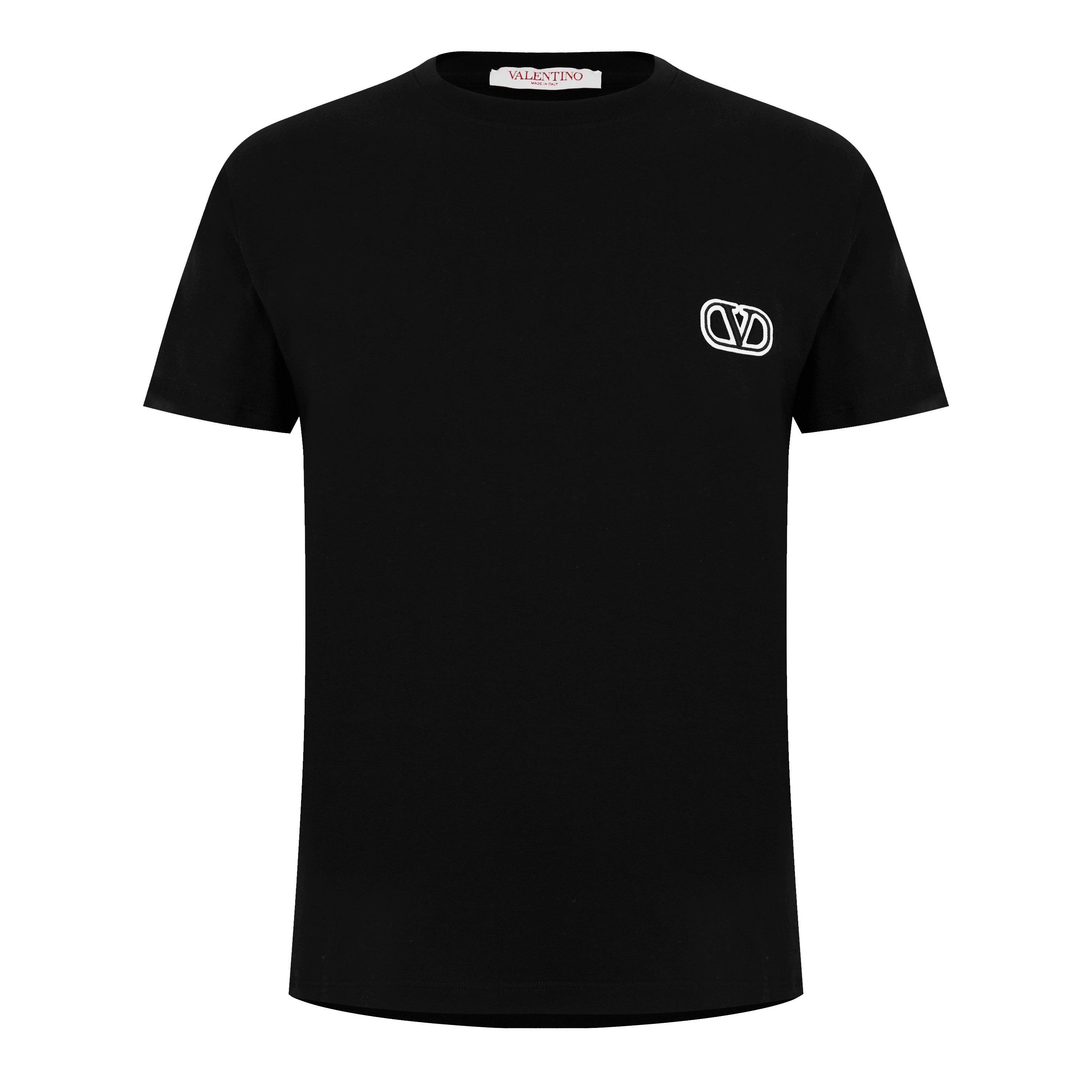Black - Valentino - V-Logo T-Shirt - 1