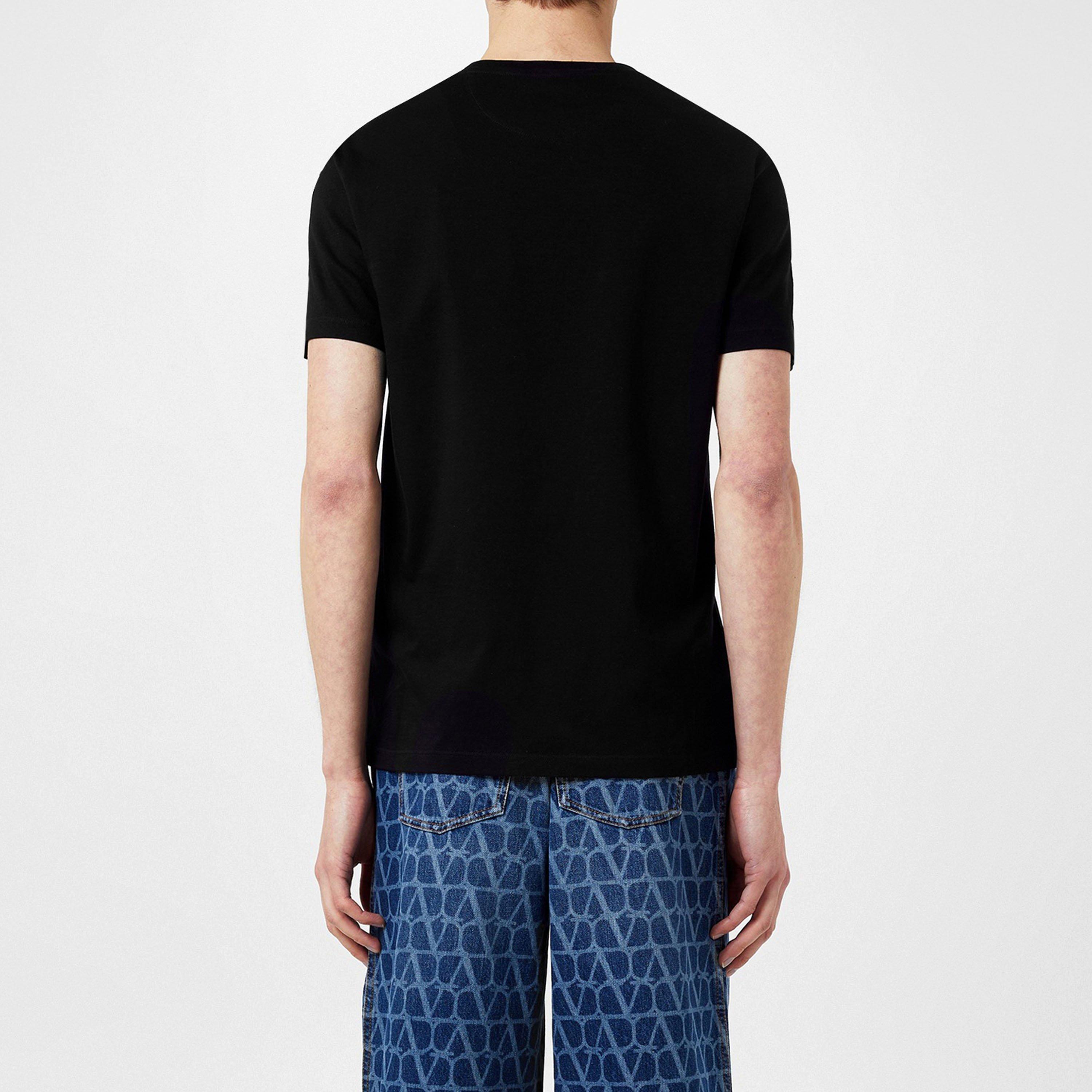 Black - Valentino - V-Logo T-Shirt - 3