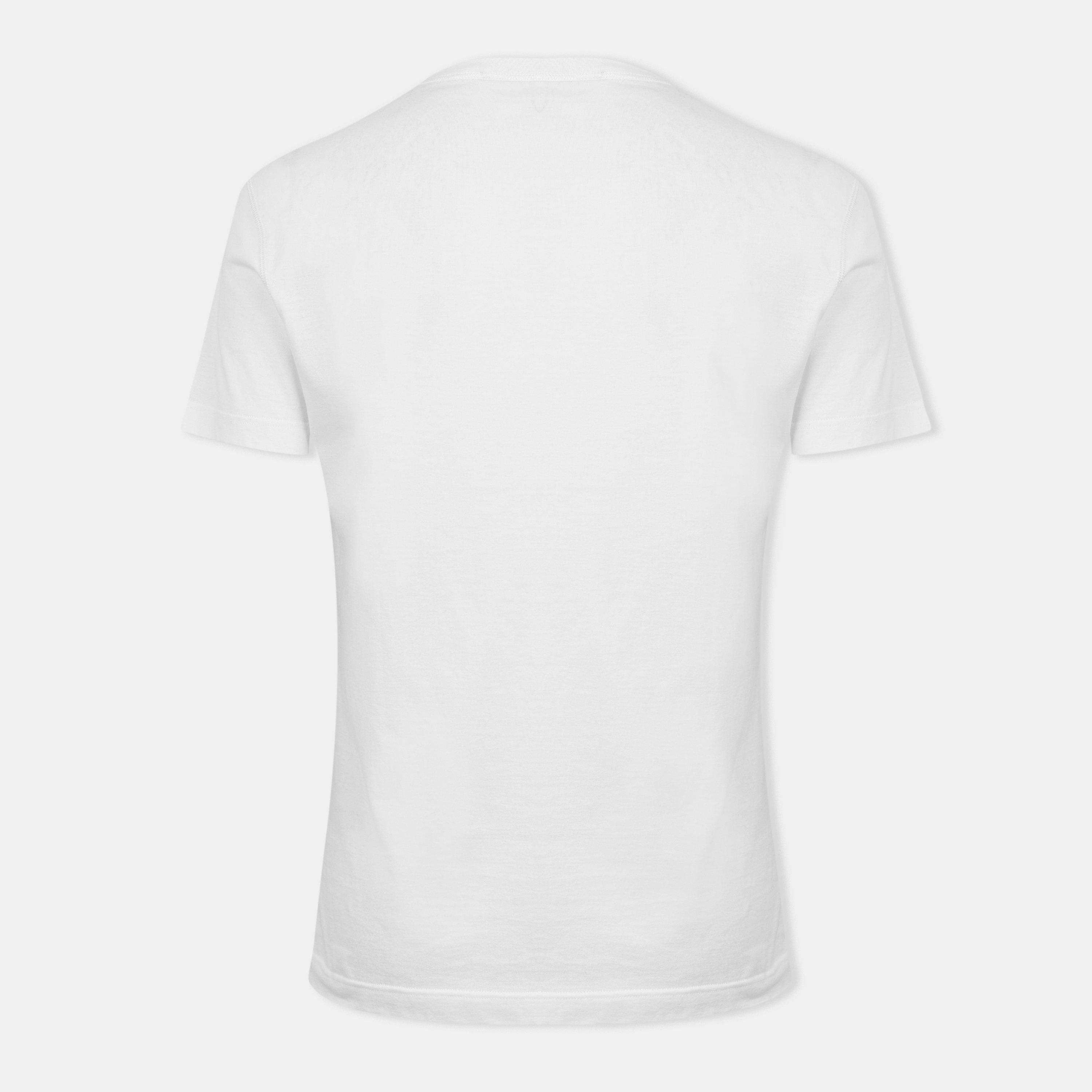 White - Dolce and Gabbana - Men's Cotton Plate T-Shirt - 2