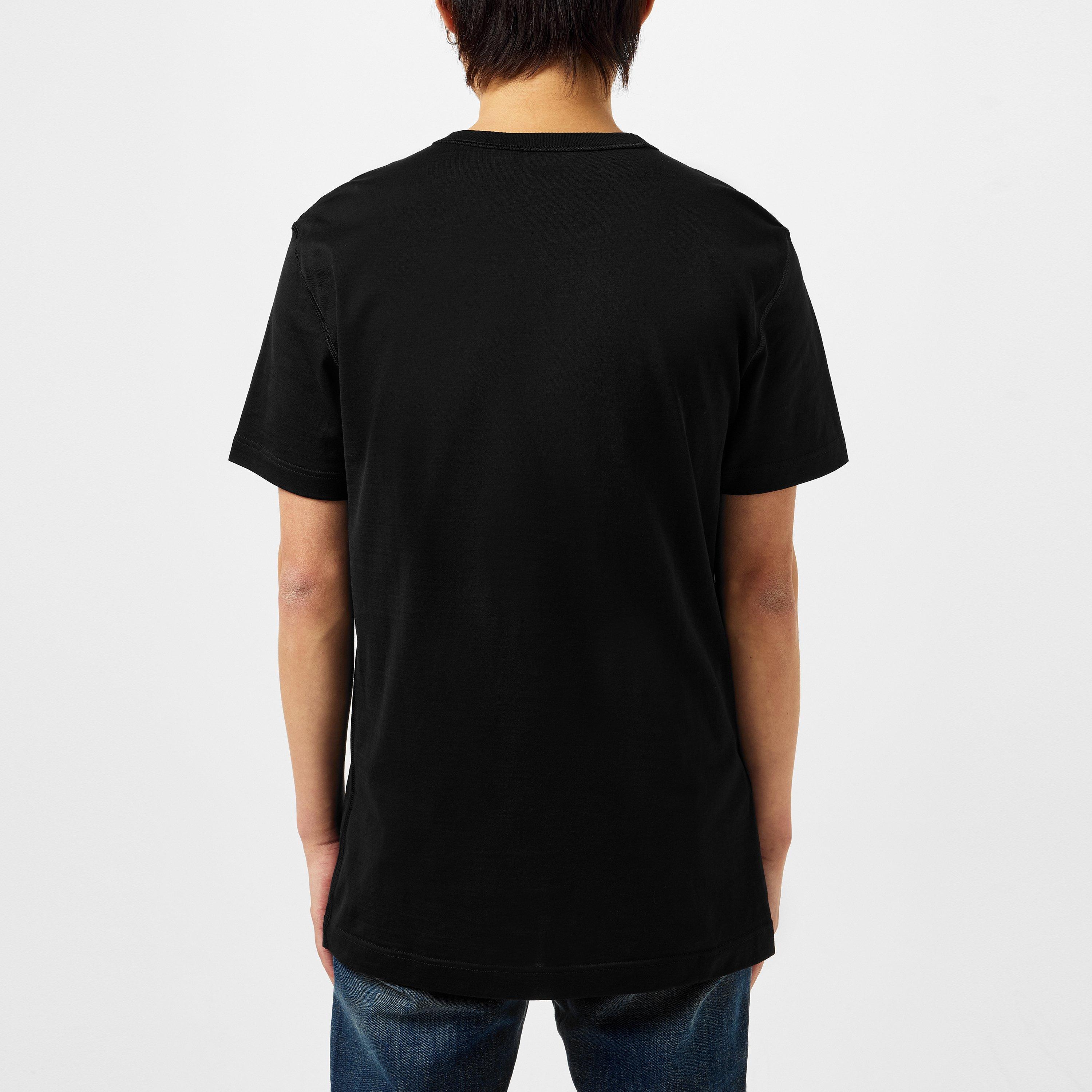 Black - Dolce and Gabbana - Men's Cotton Plate T-Shirt - 4