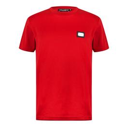 Dolce and Gabbana Men'S Cotton Plate T-Shirt