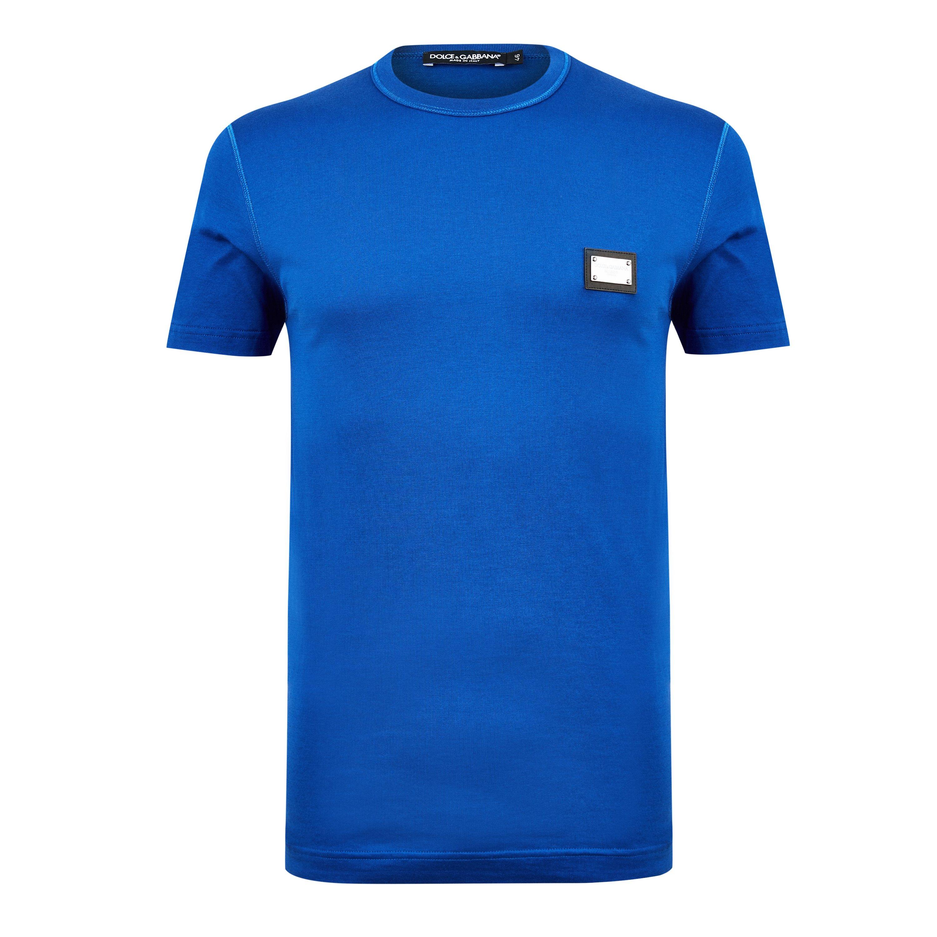 Dolce and Gabbana Men's Cotton Plate T-Shirt | Cruise Fashion