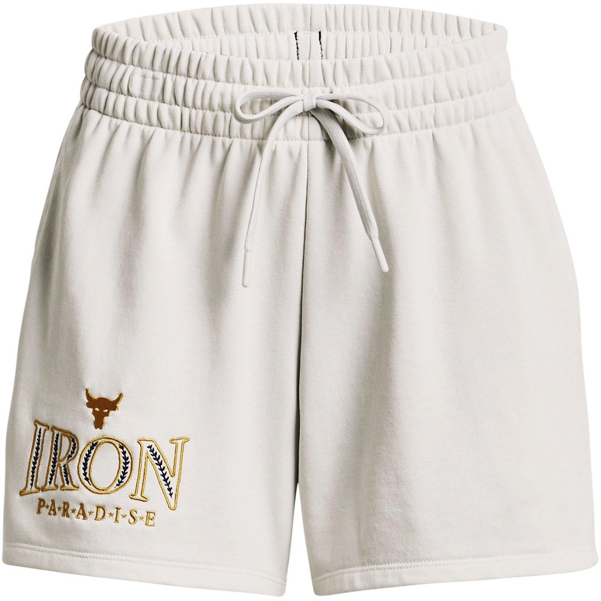 Under Armour Women's Project Rock Everyday Shorts - White Clay - 12 (M)