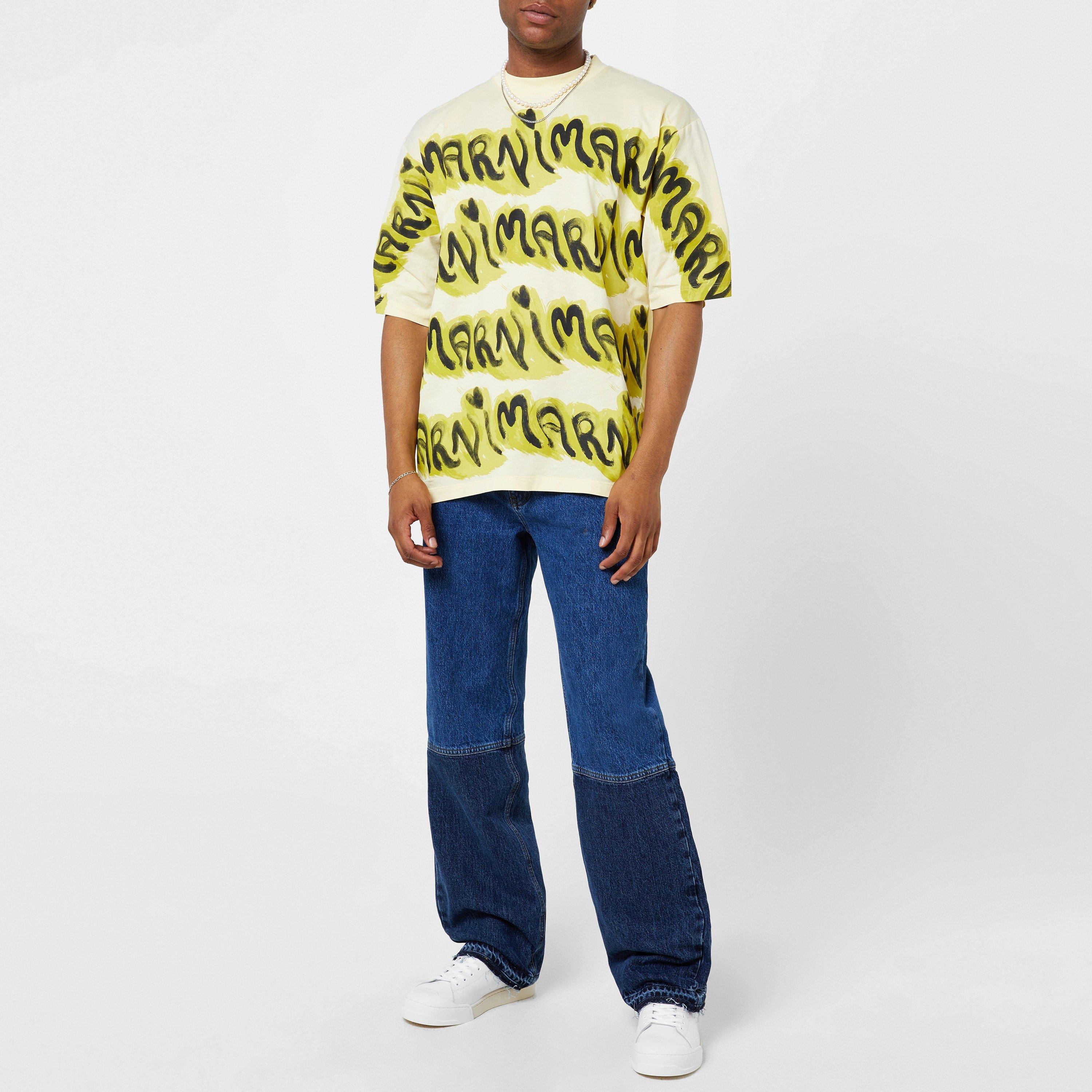 Pineapple - Marni - Men's Logo Regular Fit T-Shirt - 4