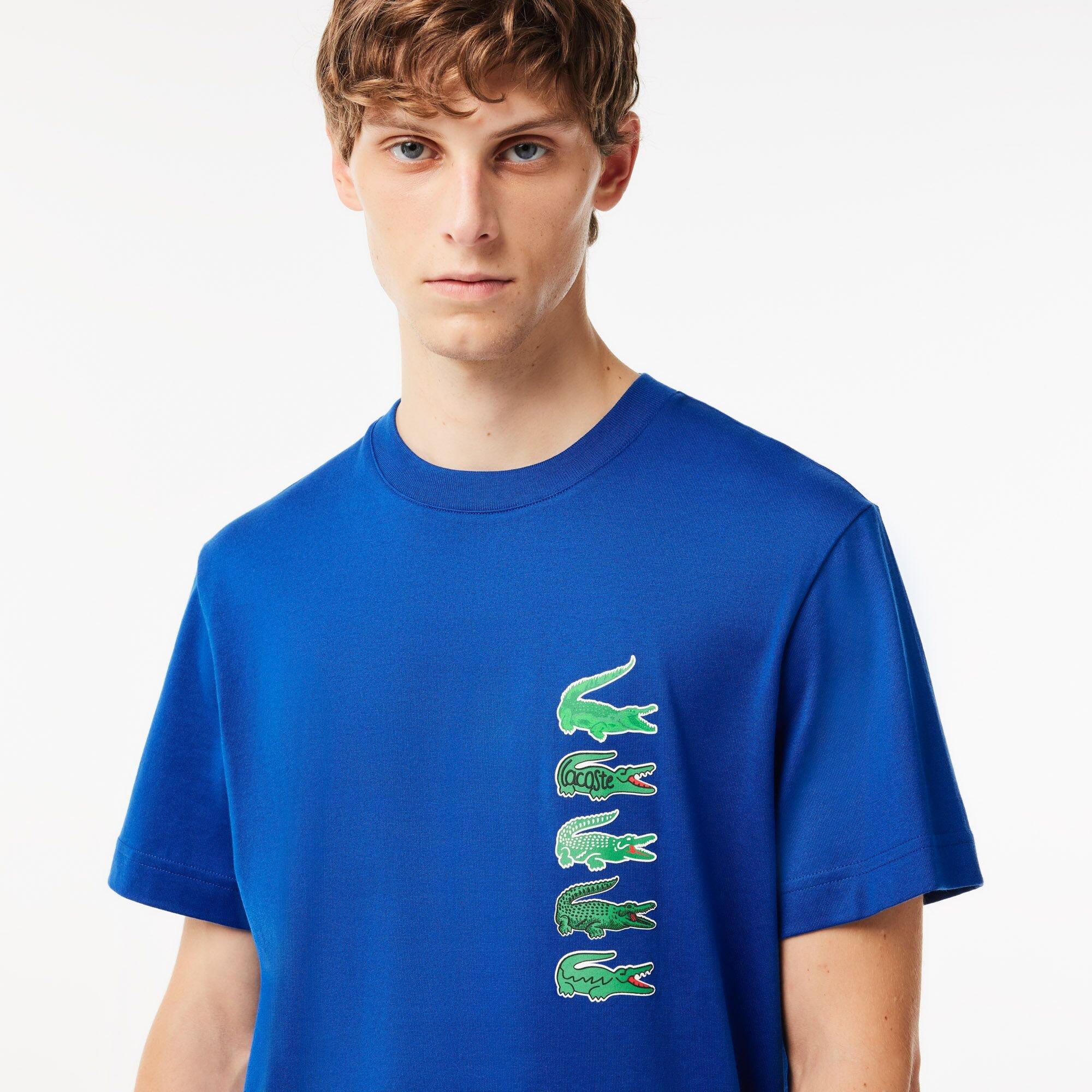 【関税・送料込 国内発】 LACOSTE Croc Pique T-Shirt Unisex Cotton Piqué Effect Print T-Shirt - T-shirts - New In