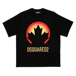 DSquared2 Maple Leaf Graphic T Shirt Juniors