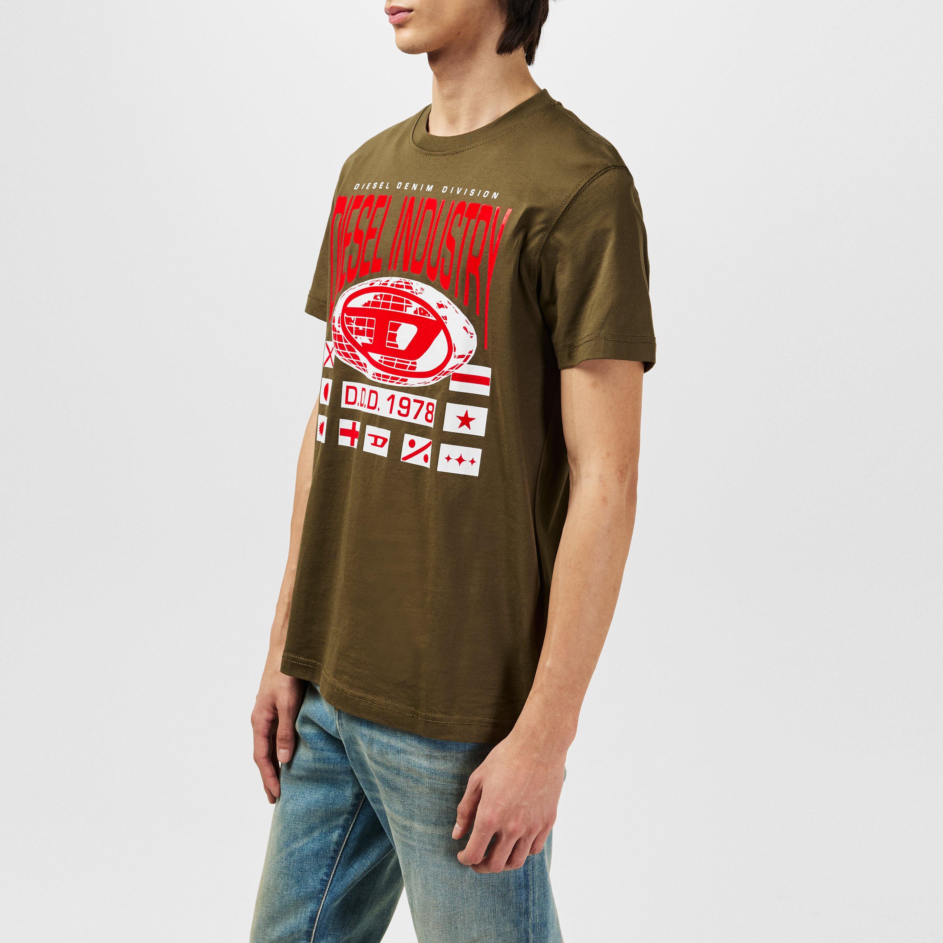 Green 5AF - Diesel - Men's Industry Regular Fit T-Shirt - 2