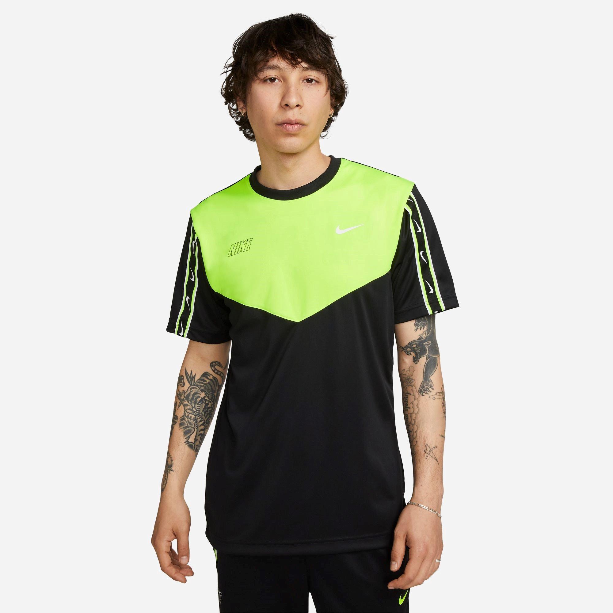 BLACK/VOLT/WHIT - Nike - Sportswear Repeat Men's T-Shirt - 1