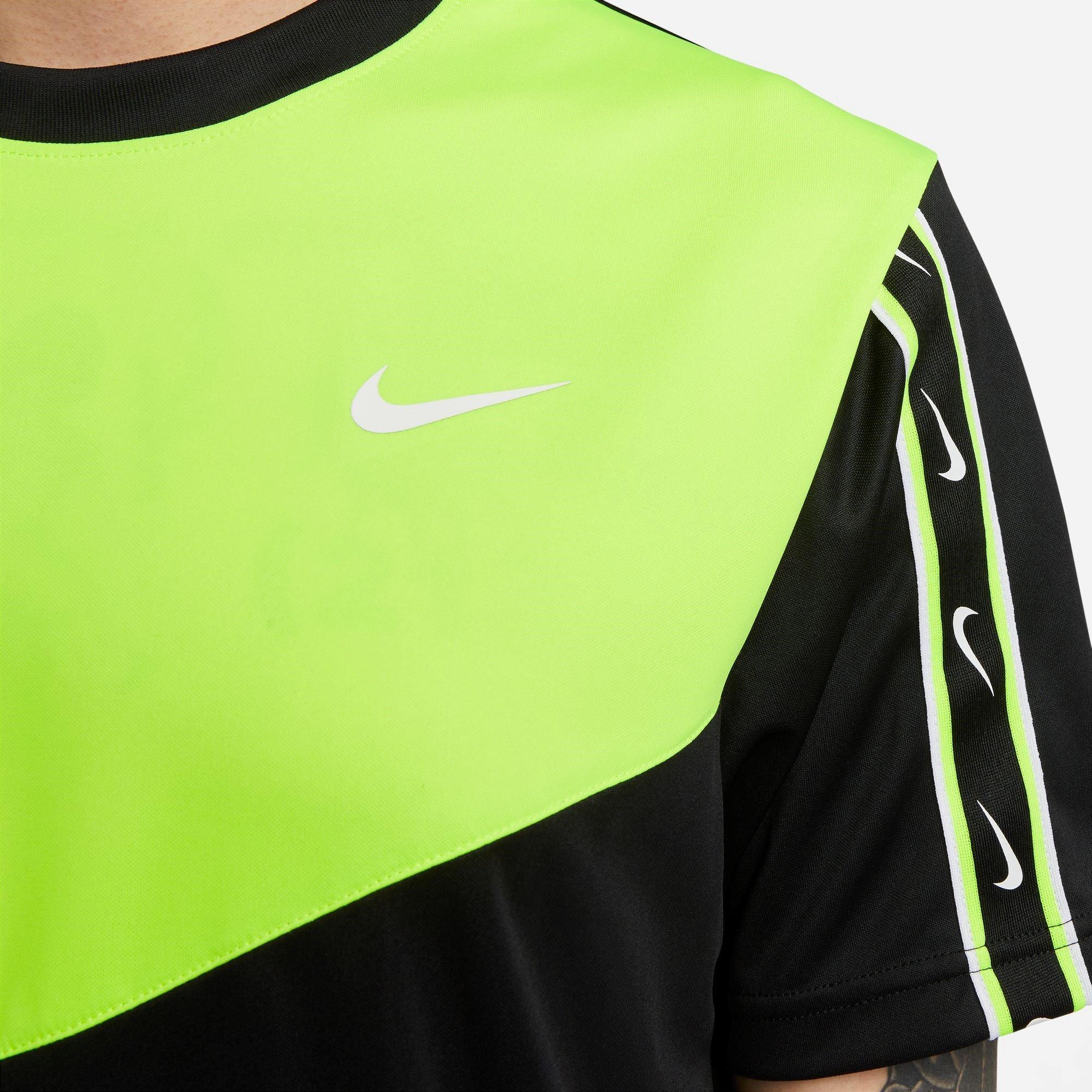 BLACK/VOLT/WHIT - Nike - Sportswear Repeat Men's T-Shirt - 4