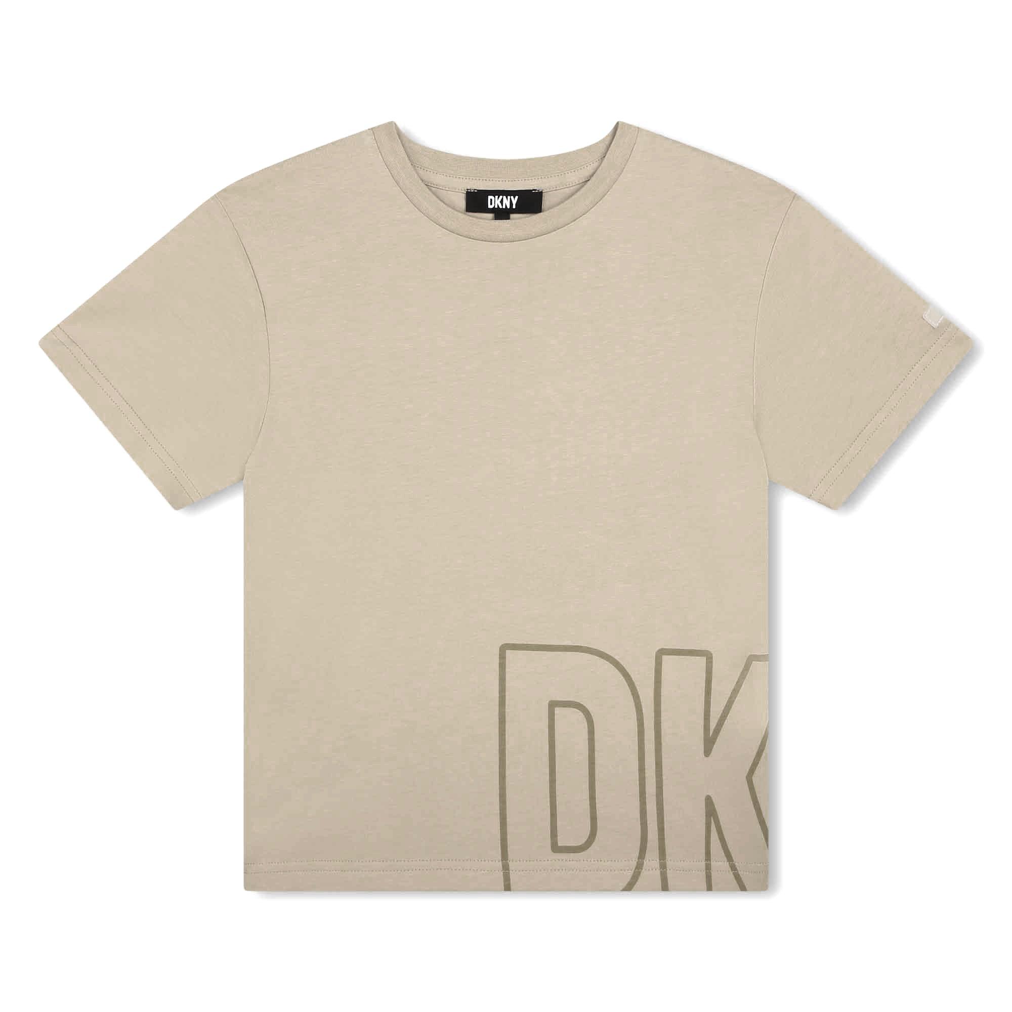Stone Gry 23C - DKNY - Unisex Kids' Logo Print Regular Fit T-Shirt - 1