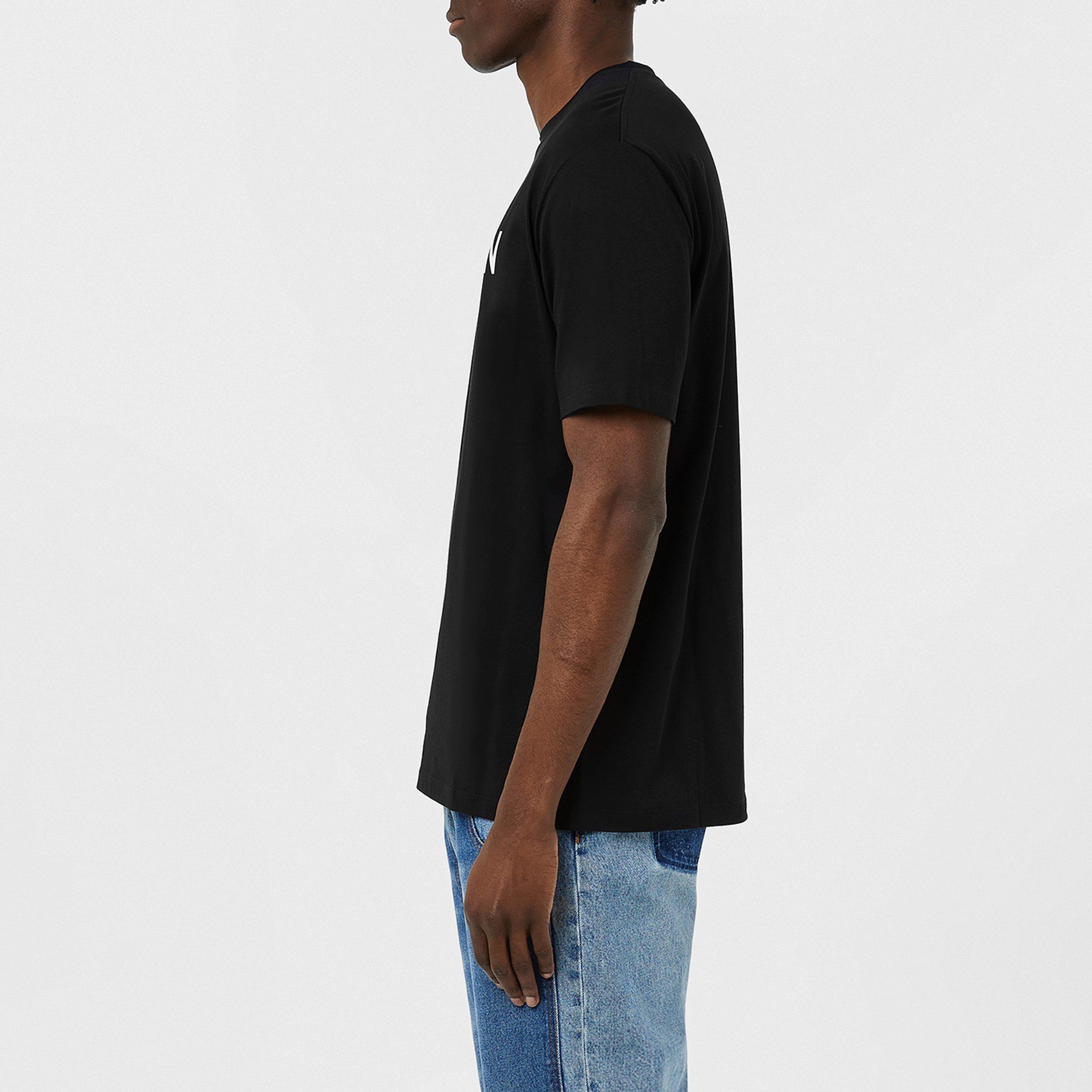 Noir/Blanc EAB - Balmain - Men's Paris Print Logo Cotton T-Shirt - 5