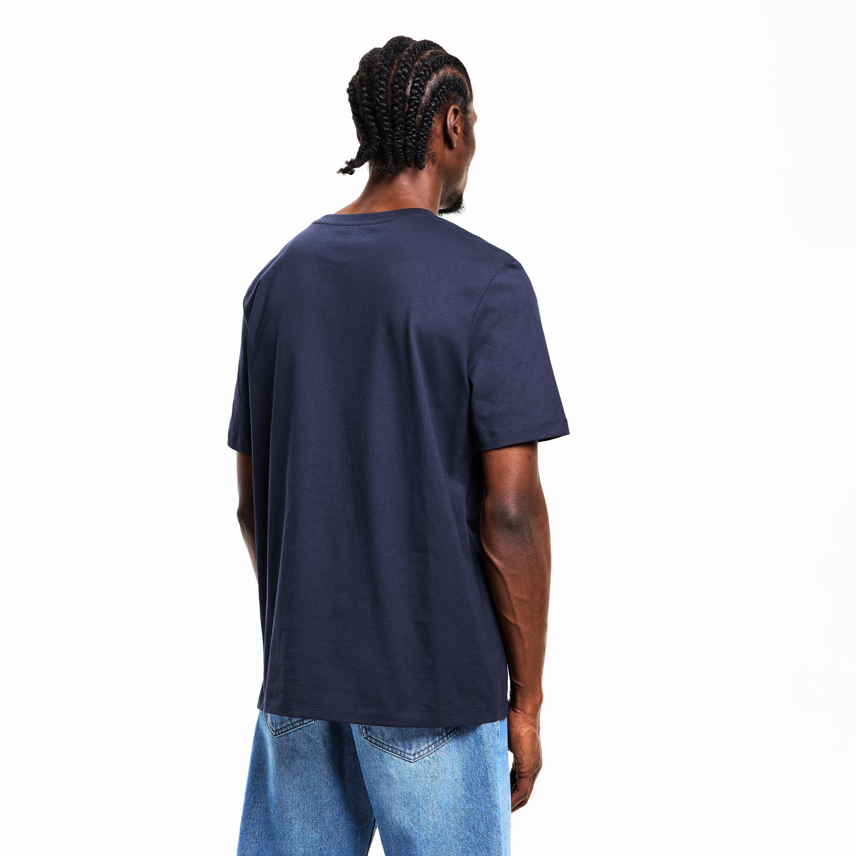 Marine - Balmain - Men's Paris Print Logo Cotton T-Shirt - 4