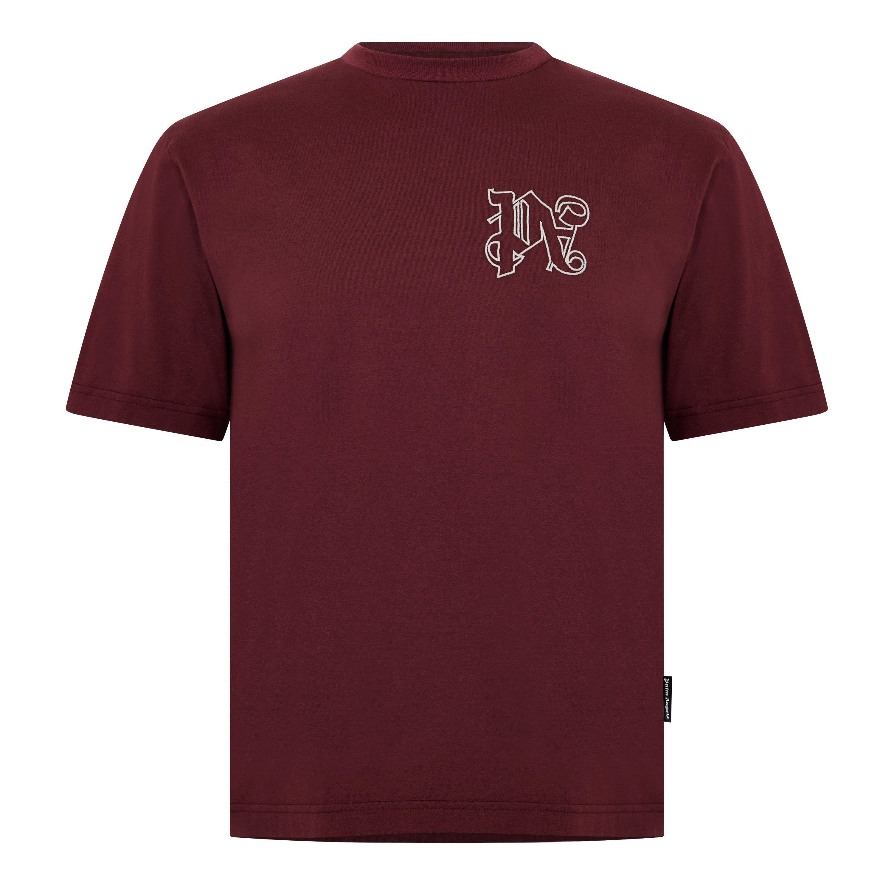 【国内発】 Palm Angels / Pa Logo T-Shirt Bordeaux / Tシャツ Palm Angels | Pa Logo T-Shirt | Regular Fit T-Shirts